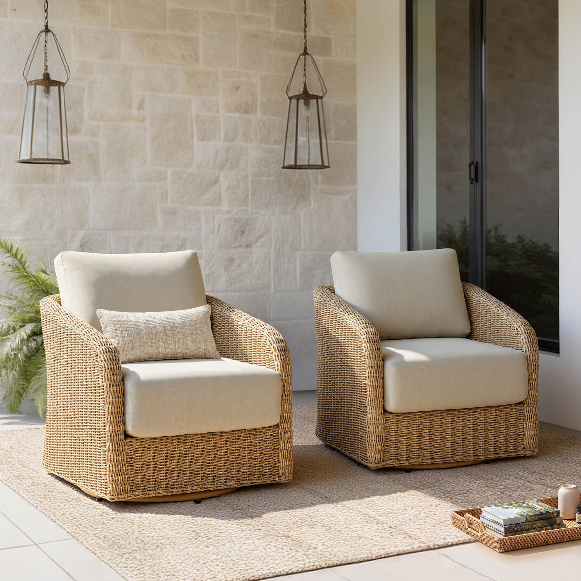 Haven Wicker Woven Outdoor Bistro Set - Image 43