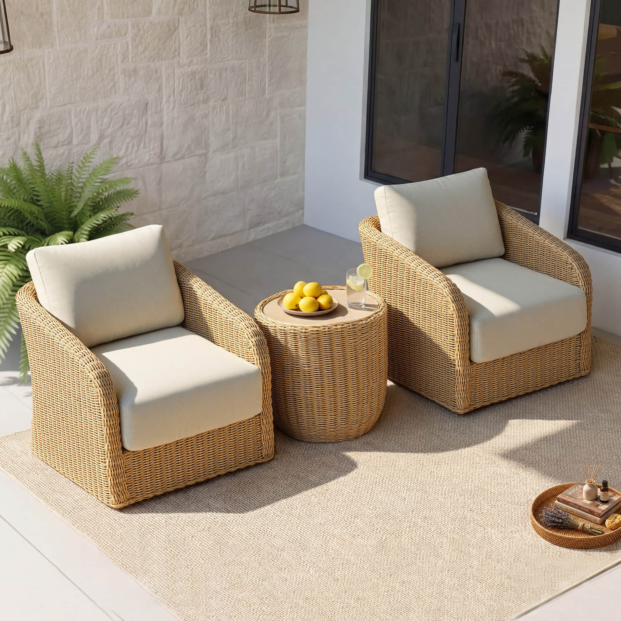 Haven Wicker Woven Outdoor Bistro Set - Image 44