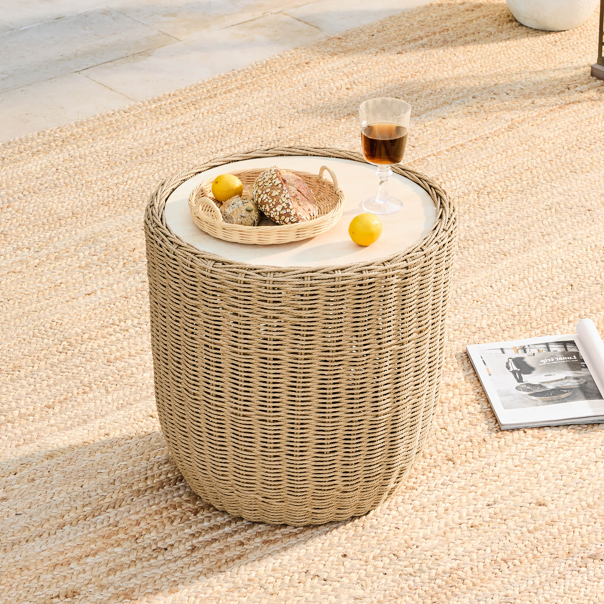 Haven Wicker Woven Outdoor Bistro Set - Image 9