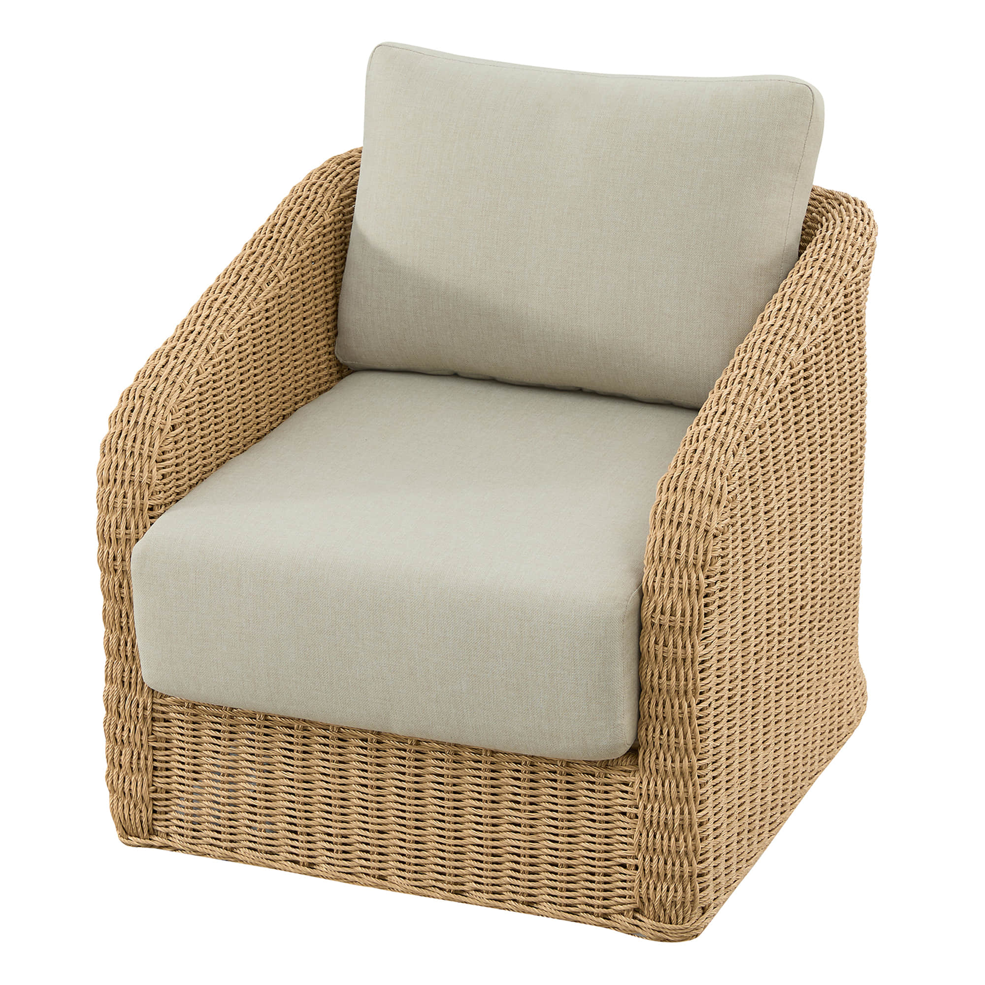 Haven Wicker Woven Outdoor Swivel Chair (Set of 2） - Image 15