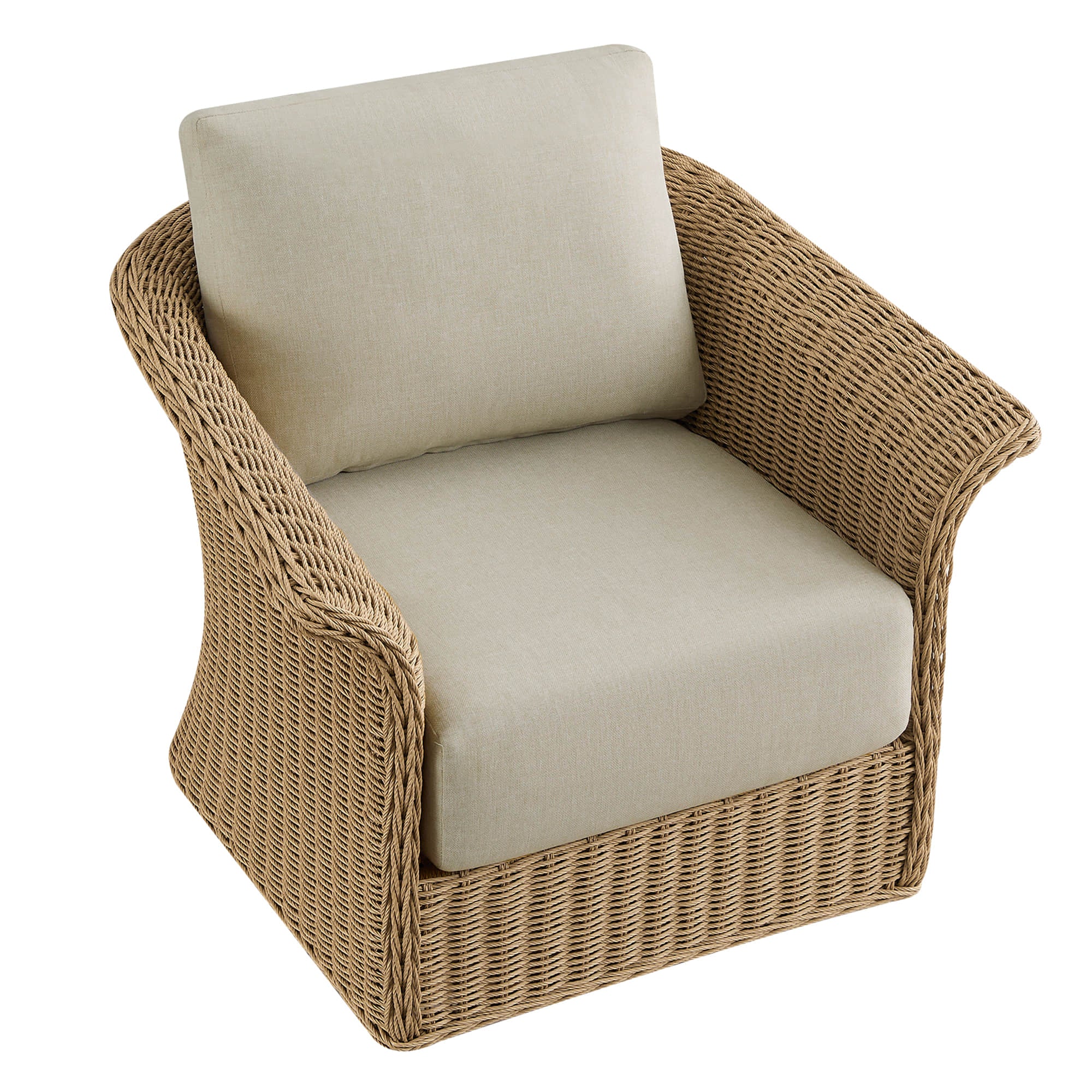 Haven Wicker Woven Outdoor Swivel Chair (Set of 2） - Image 32
