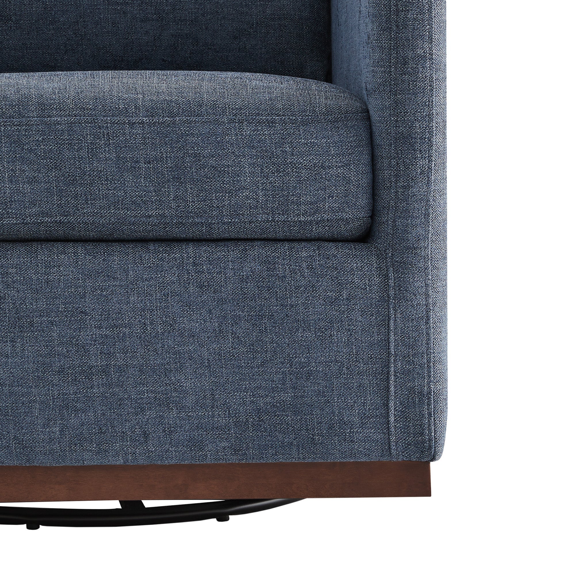 Henry Swivel Accent Chair with Wood Base - Image 58
