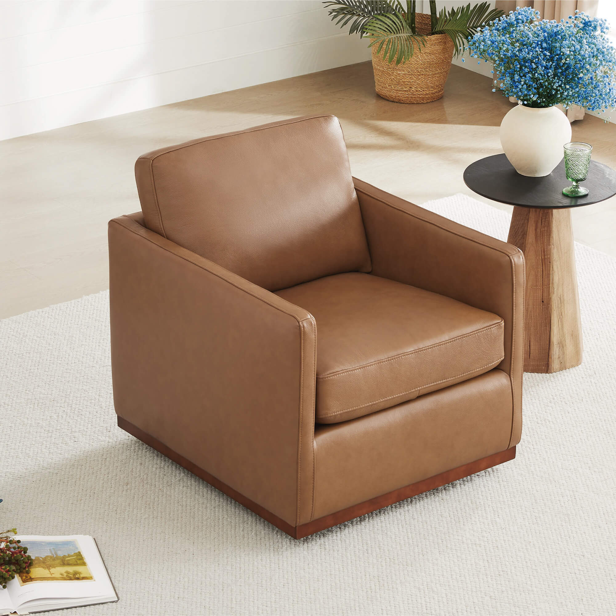 Henry Modern Swivel Accent Chair - Image 86