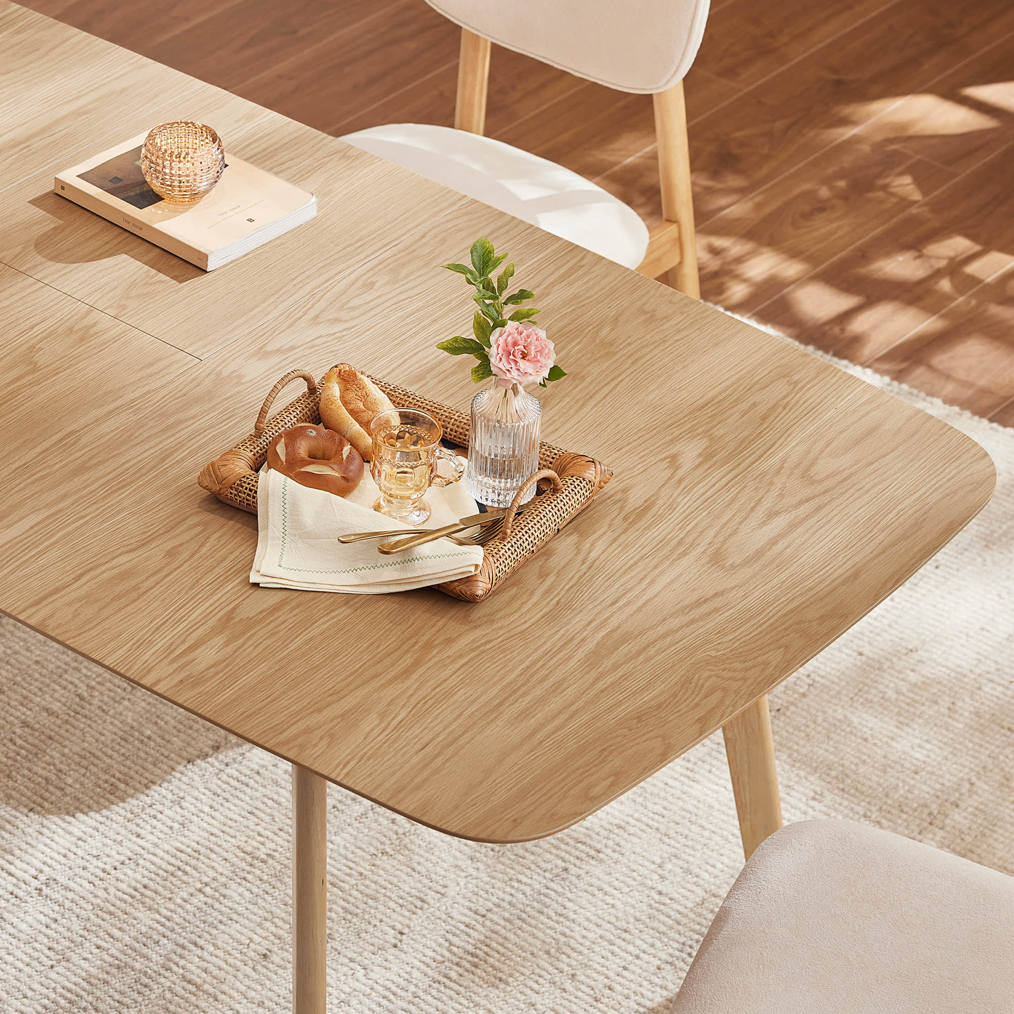 Hilda Extendable Wood Dining Table Set - Image 3