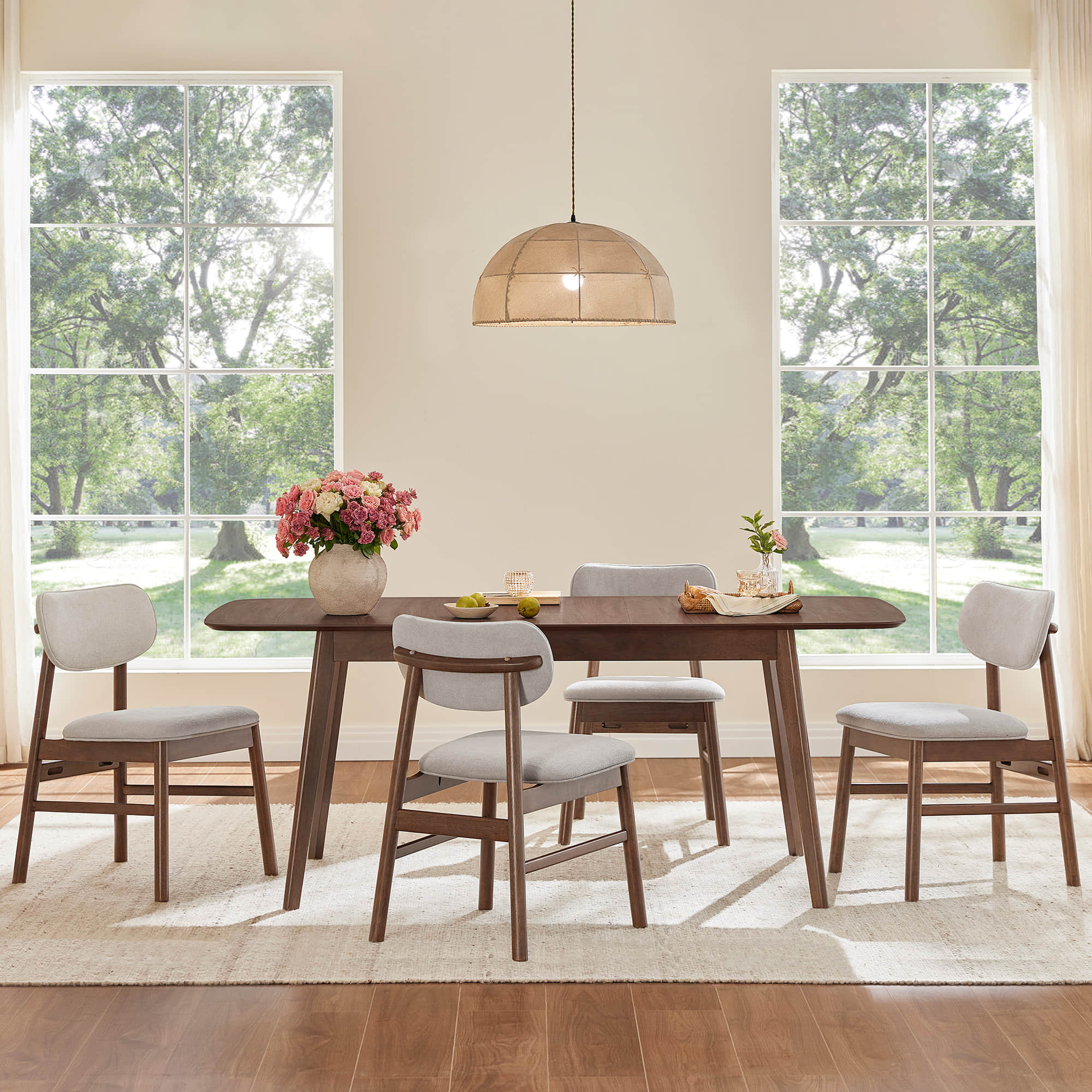 Hilda Extendable Wood Dining Table Set - Image 5