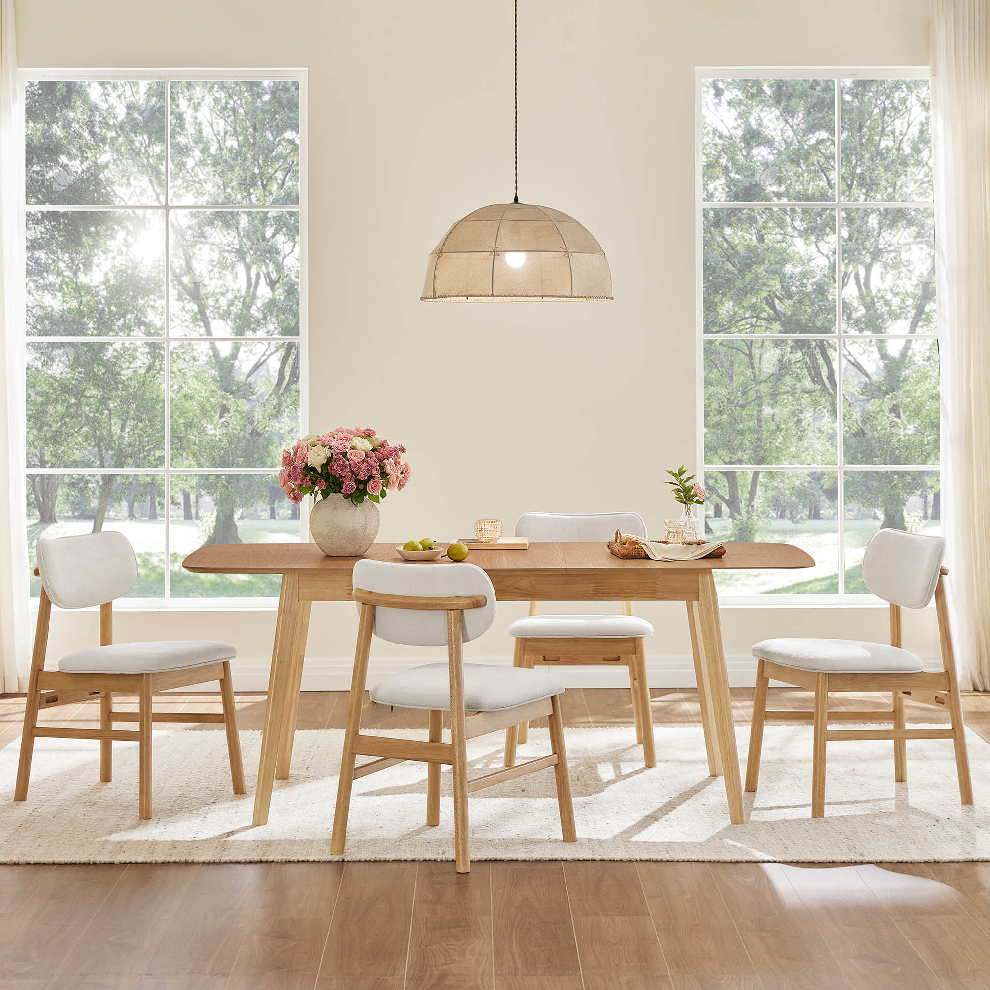 Hilda Extendable Wood Dining Table Set - Image 8