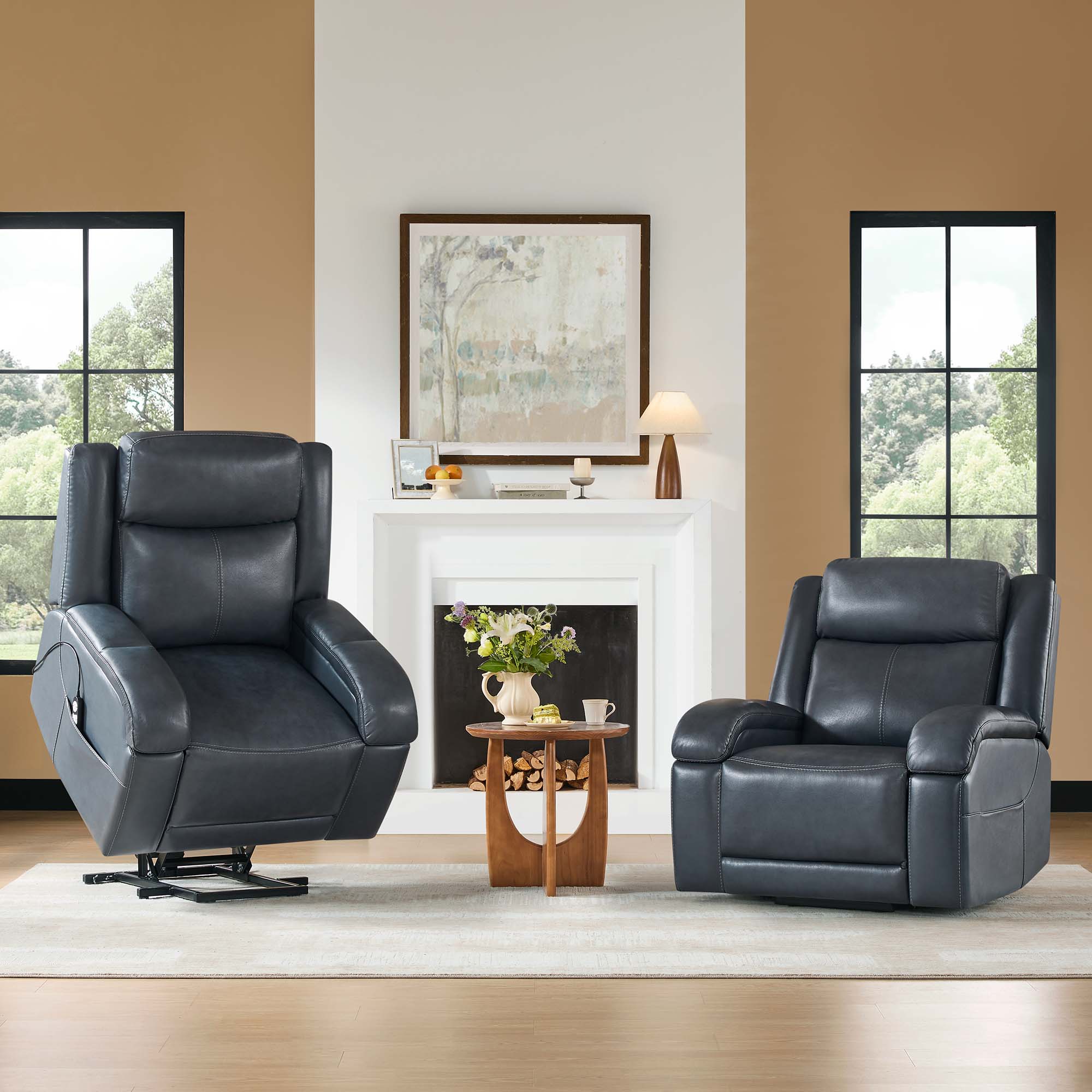 Isaac Genuine Leather Lift Assist Recliner With Power Headrest - Image 19