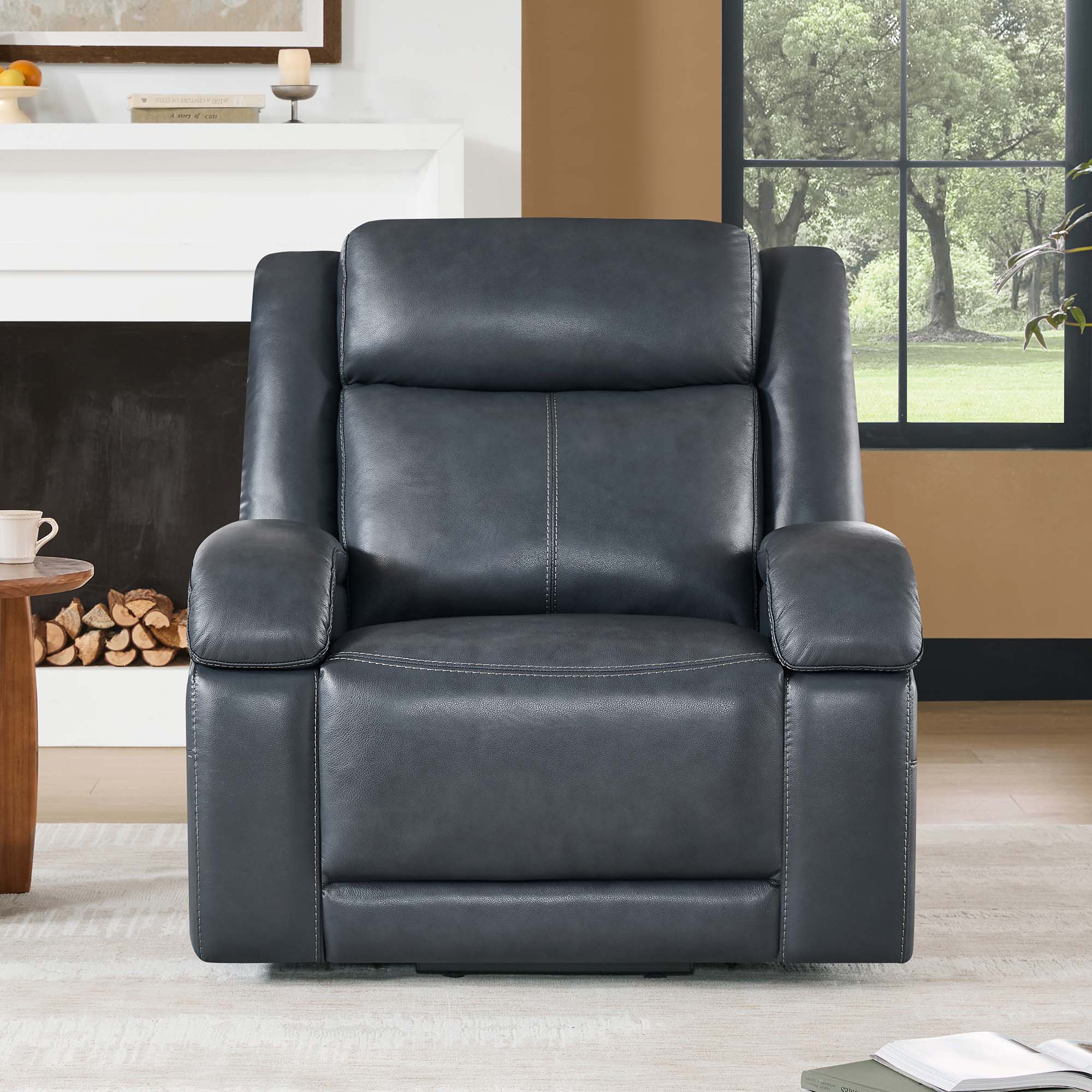 Isaac Genuine Leather Lift Assist Recliner With Power Headrest - Image 20