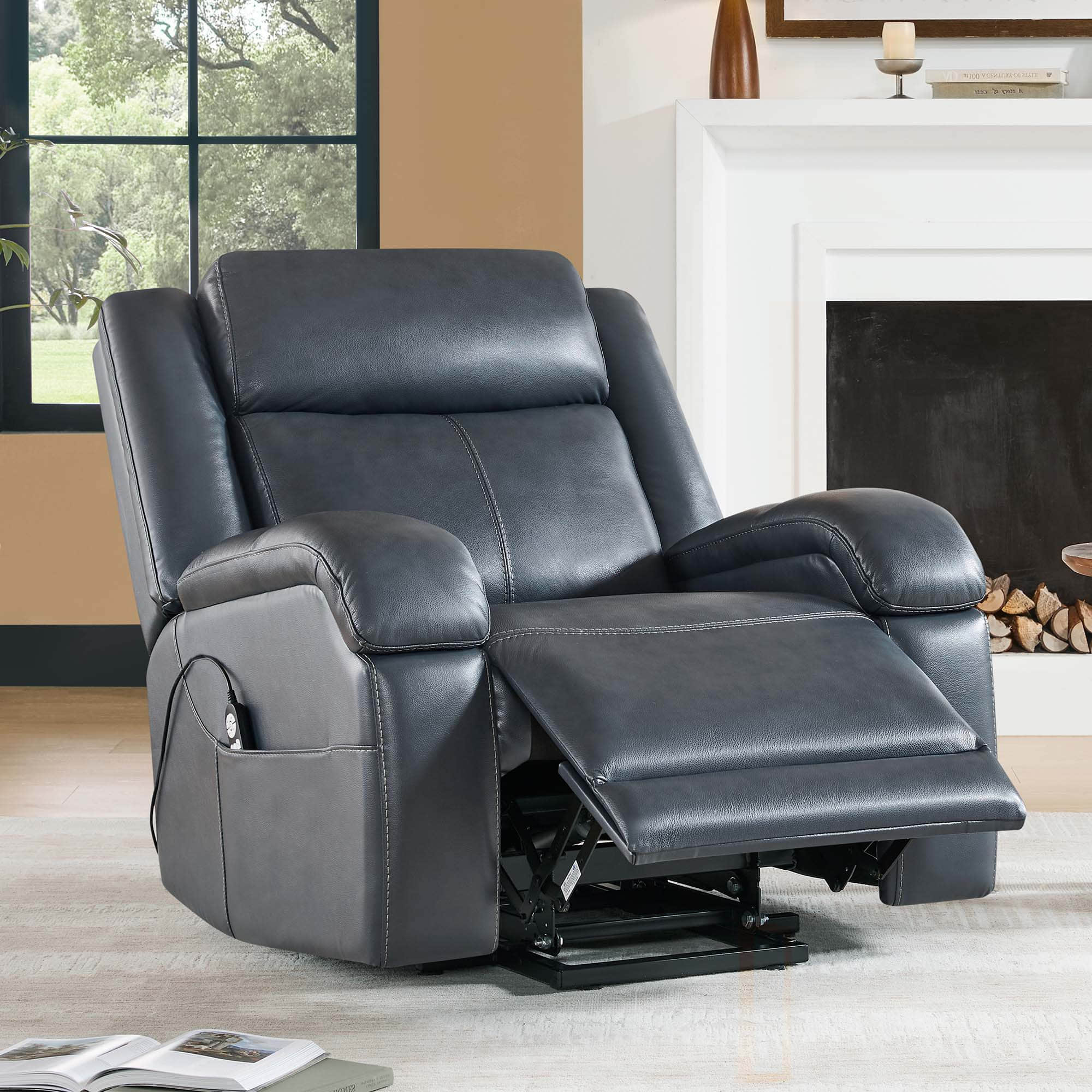 Isaac Genuine Leather Lift Assist Recliner With Power Headrest - Image 22
