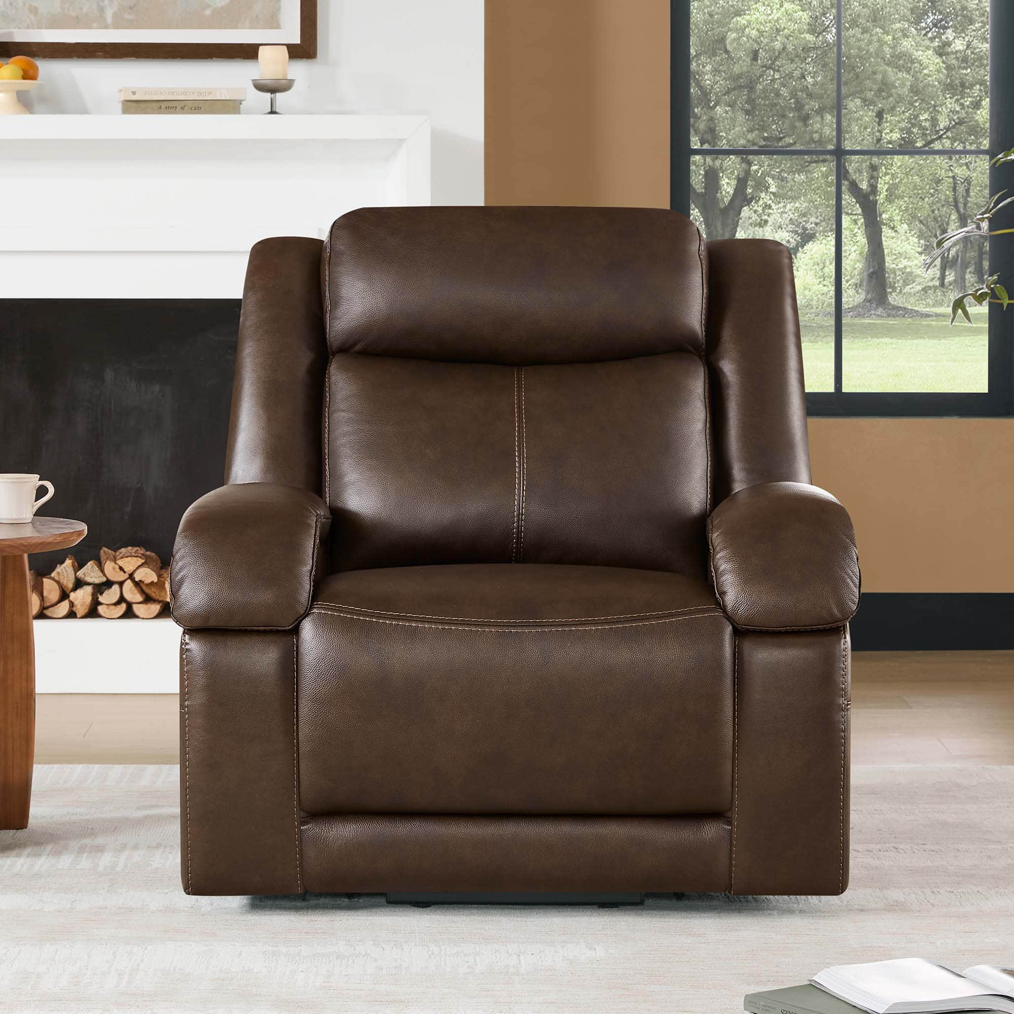 Isaac Genuine Leather Lift Assist Recliner With Power Headrest - Image 3