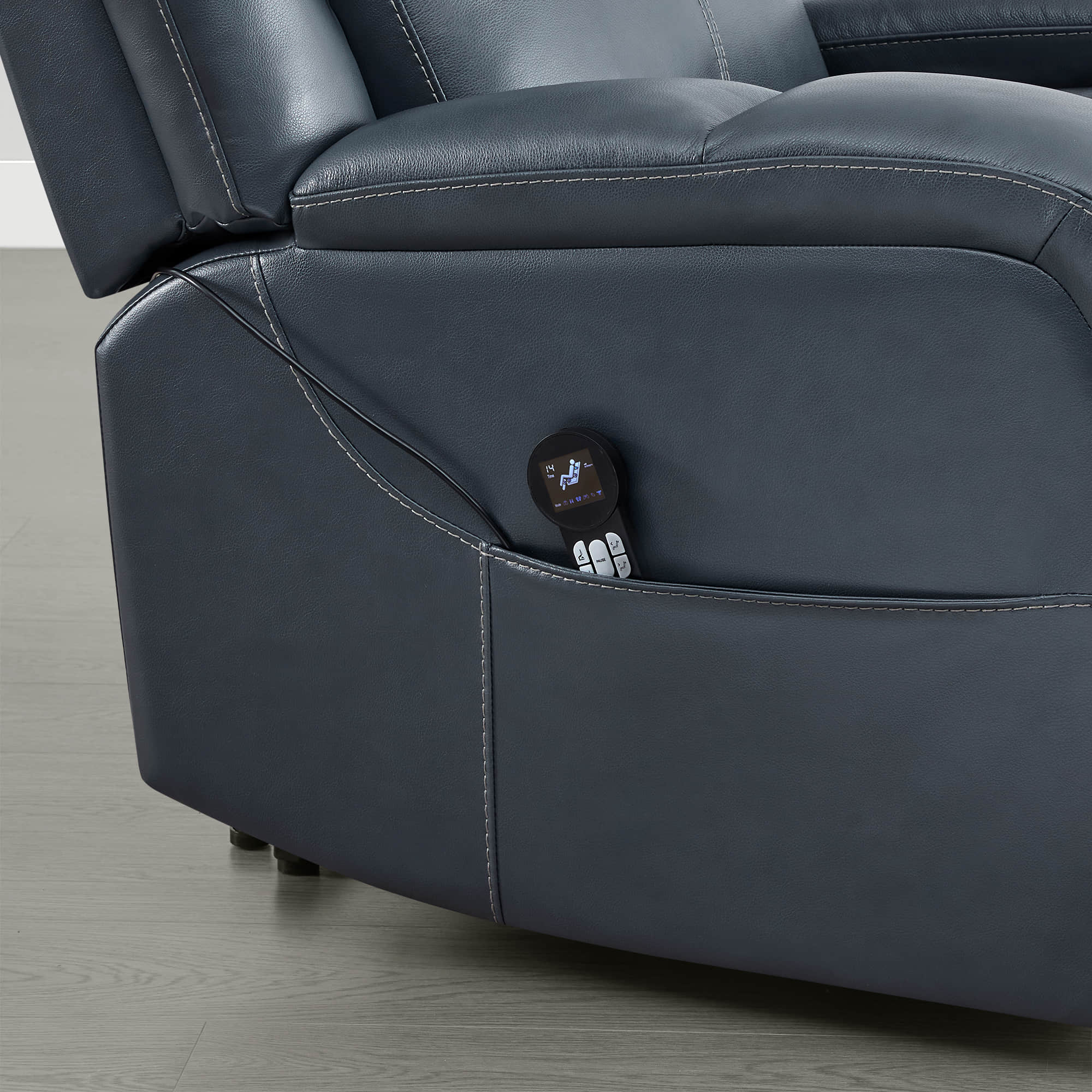 Isaac Genuine Leather Lift Assist Recliner With Power Headrest - Image 35