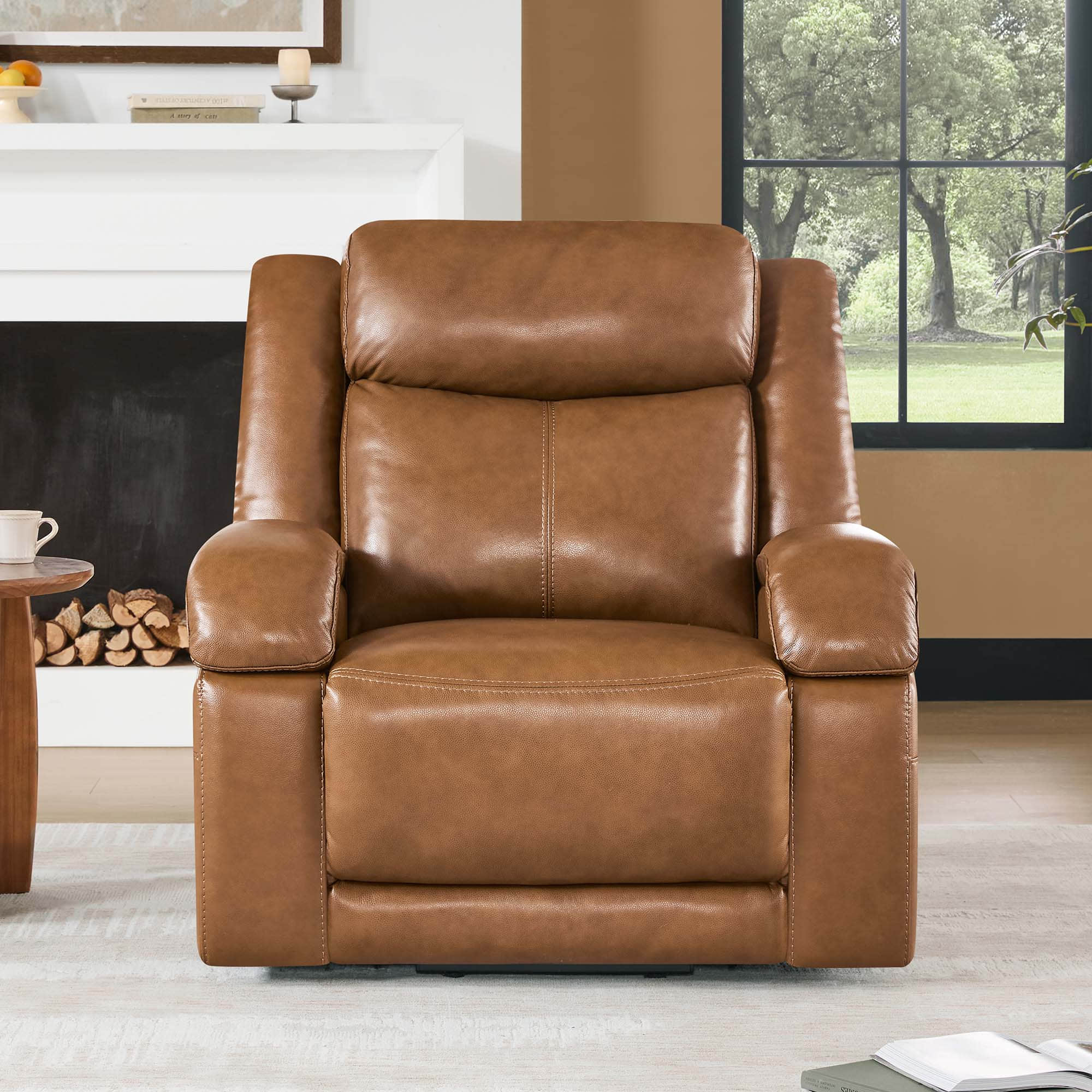 Isaac Genuine Leather Lift Assist Recliner With Power Headrest - Image 38