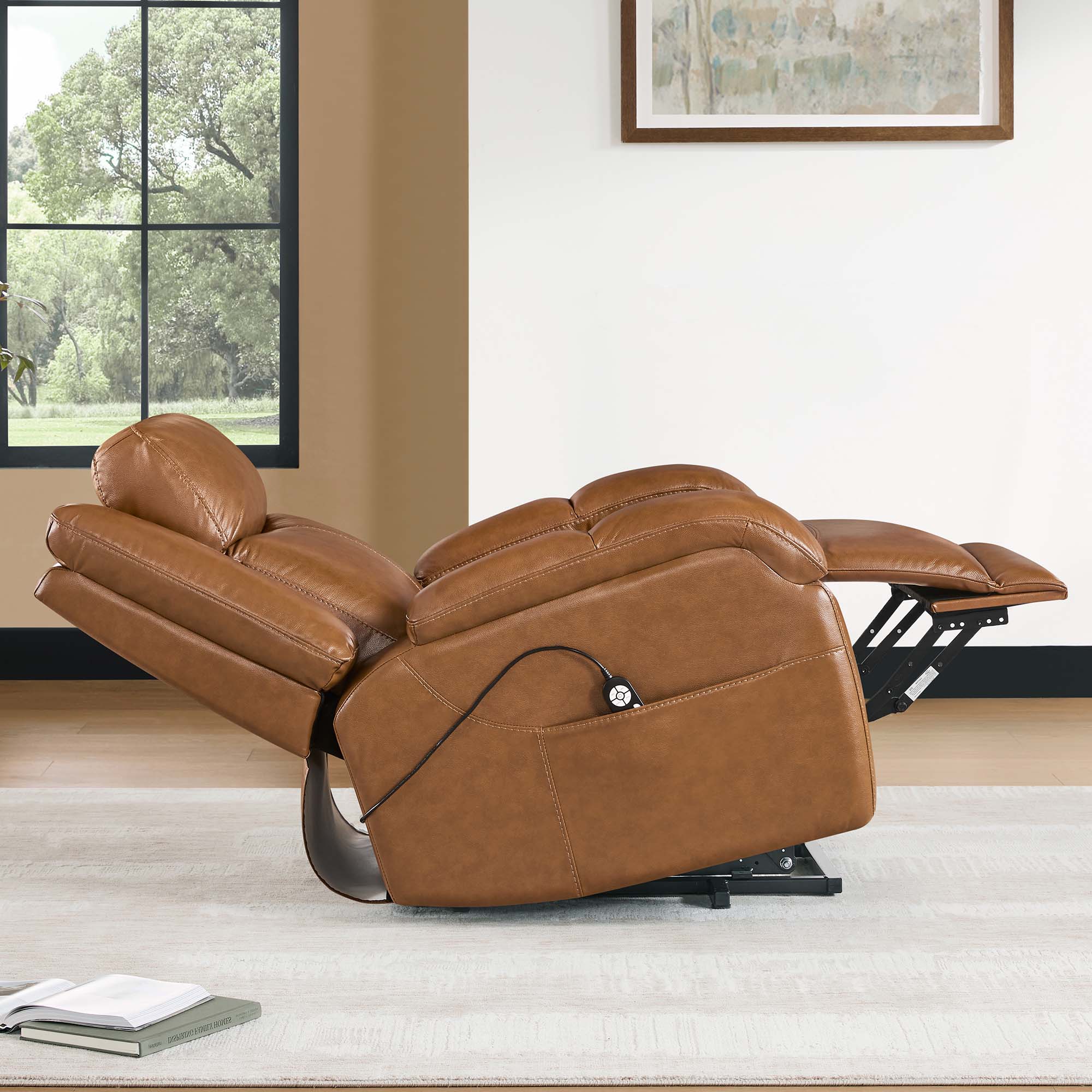 Isaac Genuine Leather Lift Assist Recliner With Power Headrest - Image 41