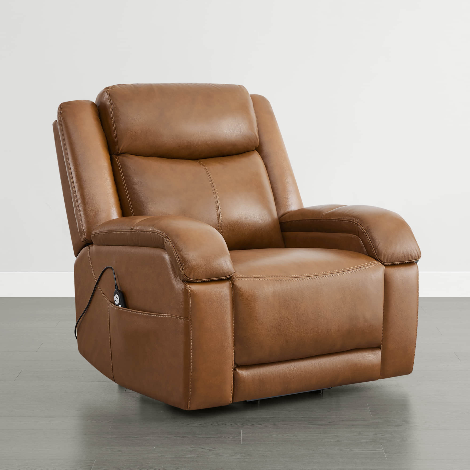 Isaac Genuine Leather Lift Assist Recliner With Power Headrest - Image 48