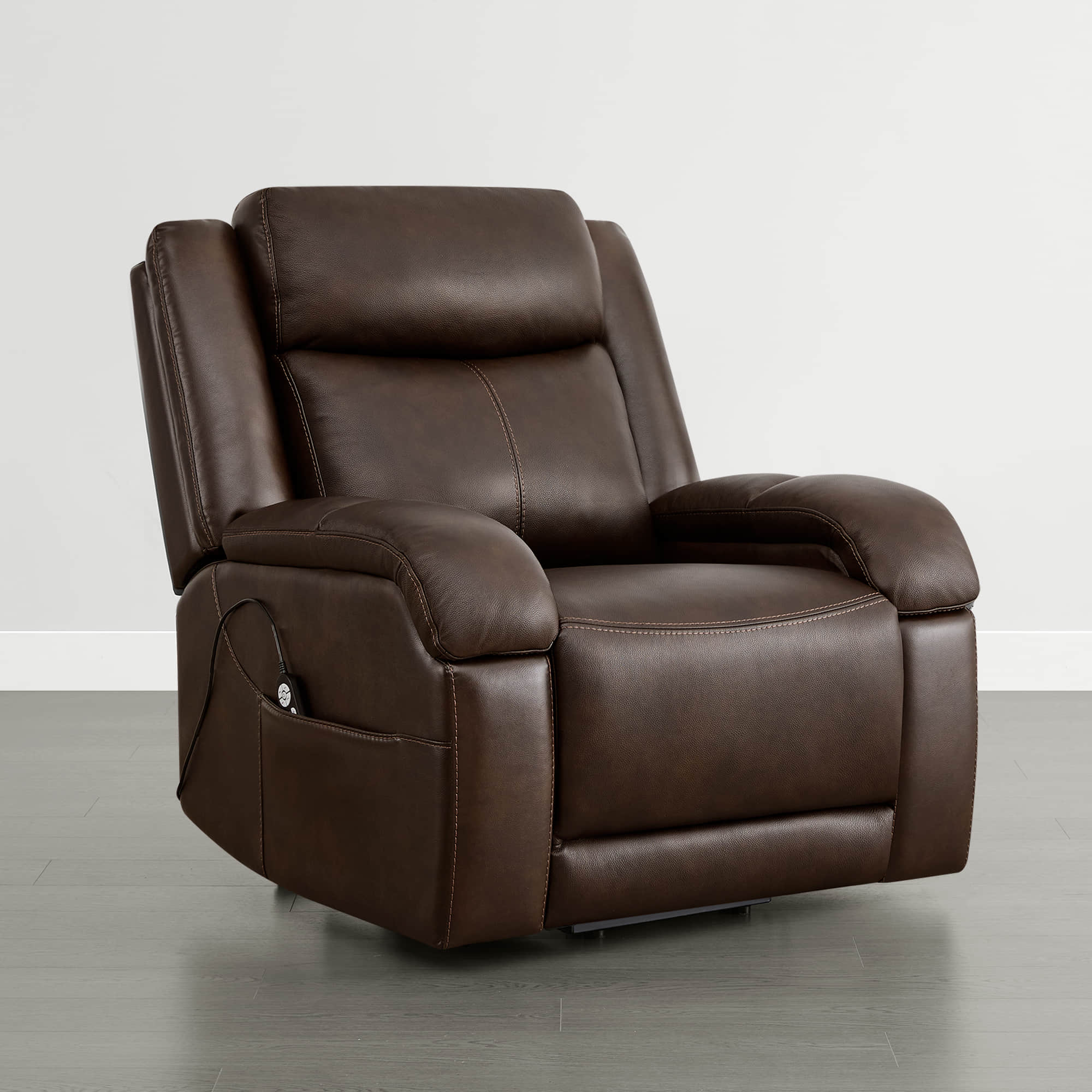 Isaac Genuine Leather Lift Assist Recliner With Power Headrest - Image 9