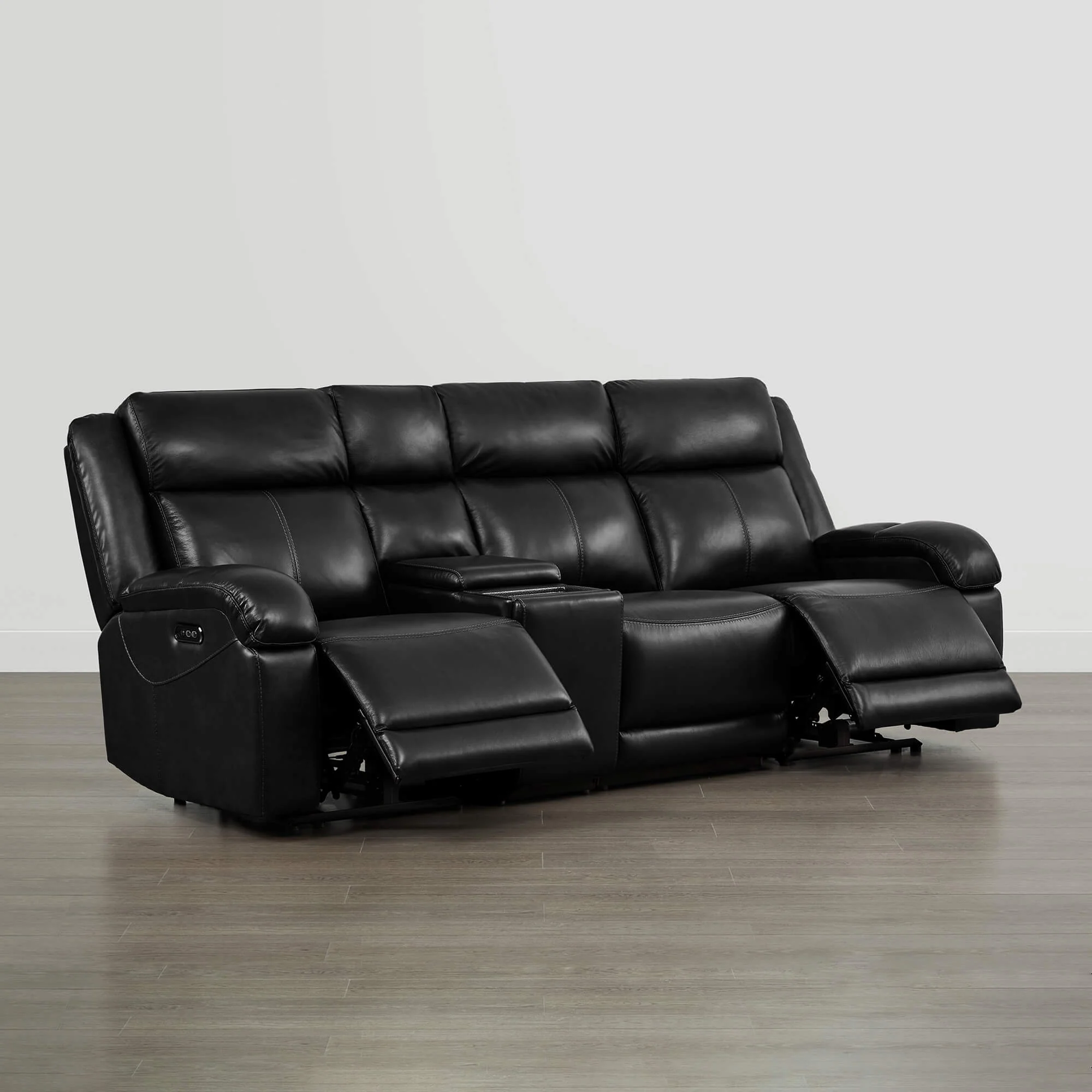 Isaac Genuine Leather Wall Hugger Power Reclining Sofa with Power Headrest - Image 112