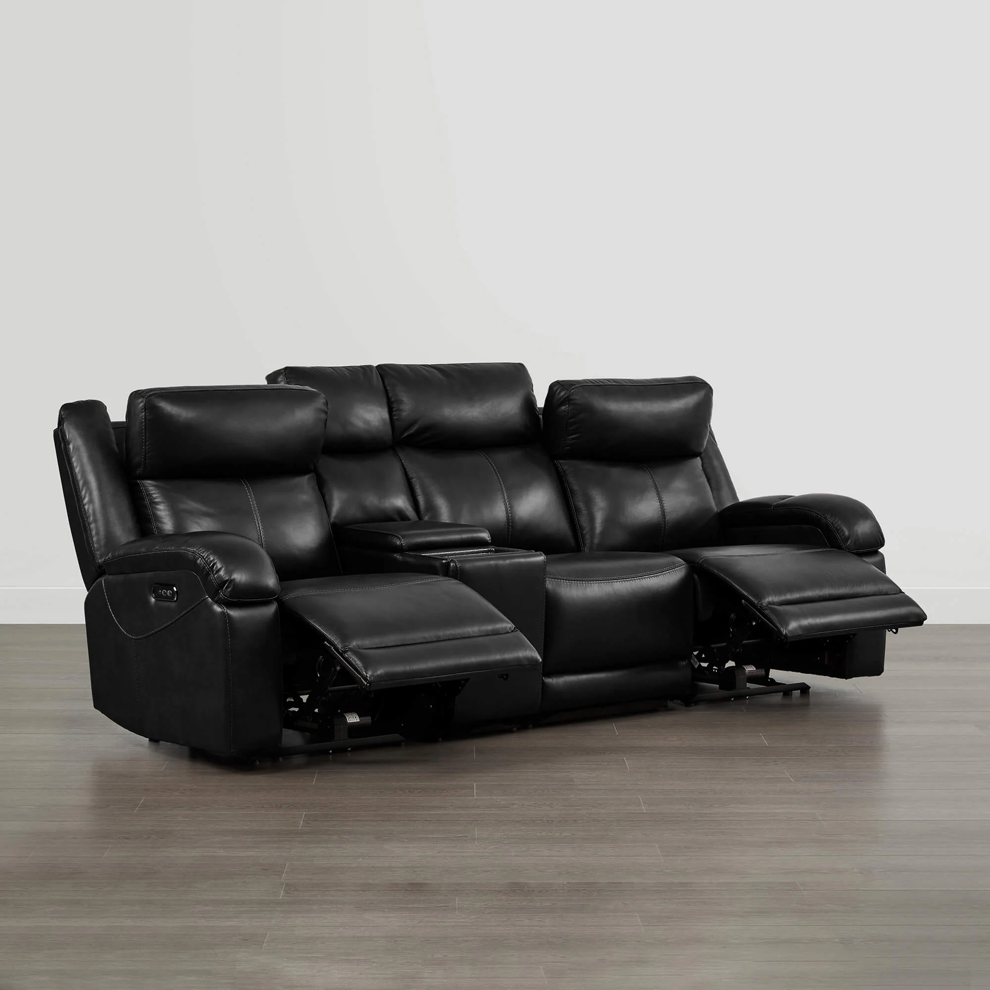 Isaac Genuine Leather Wall Hugger Power Reclining Sofa with Power Headrest - Image 124