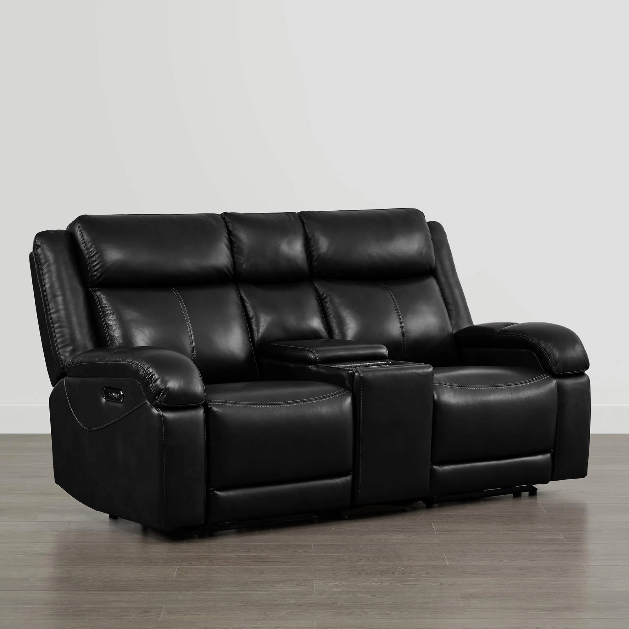 Isaac Genuine Leather Wall Hugger Power Reclining Sofa with Power Headrest - Image 129