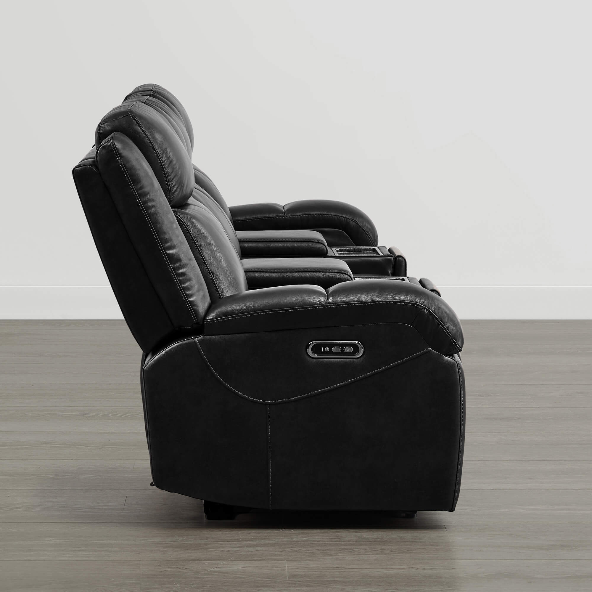 Isaac Genuine Leather Wall Hugger Power Reclining Sofa with Power Headrest - Image 146