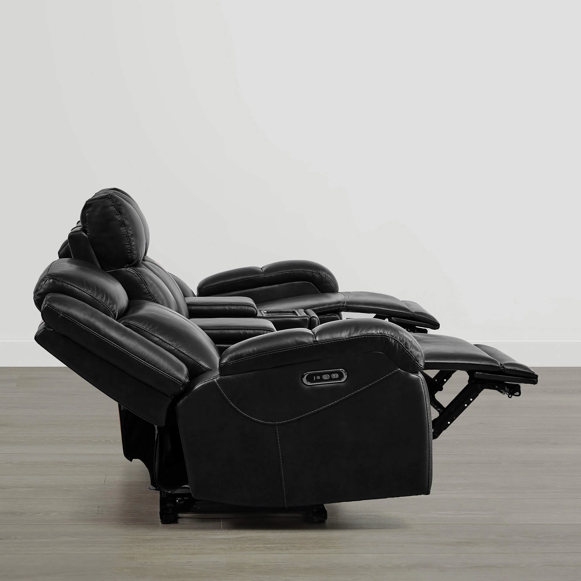 Isaac Genuine Leather Wall Hugger Power Reclining Sofa with Power Headrest - Image 148