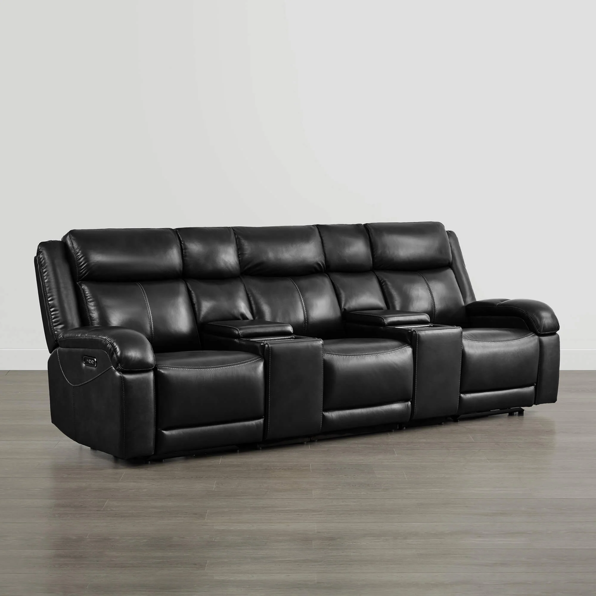 Isaac Genuine Leather Wall Hugger Power Reclining Sofa with Power Headrest - Image 149