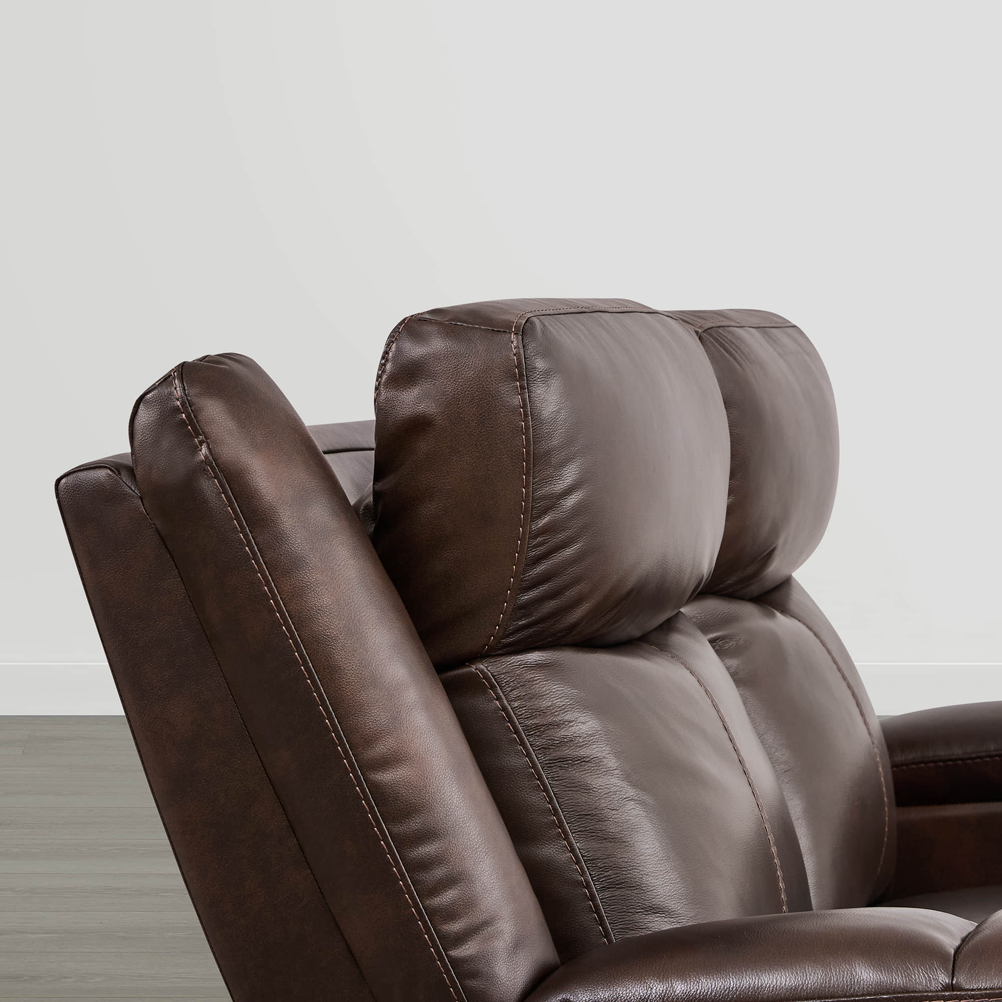 Isaac Genuine Leather Wall Hugger Power Reclining Sofa with Power Headrest - Image 16