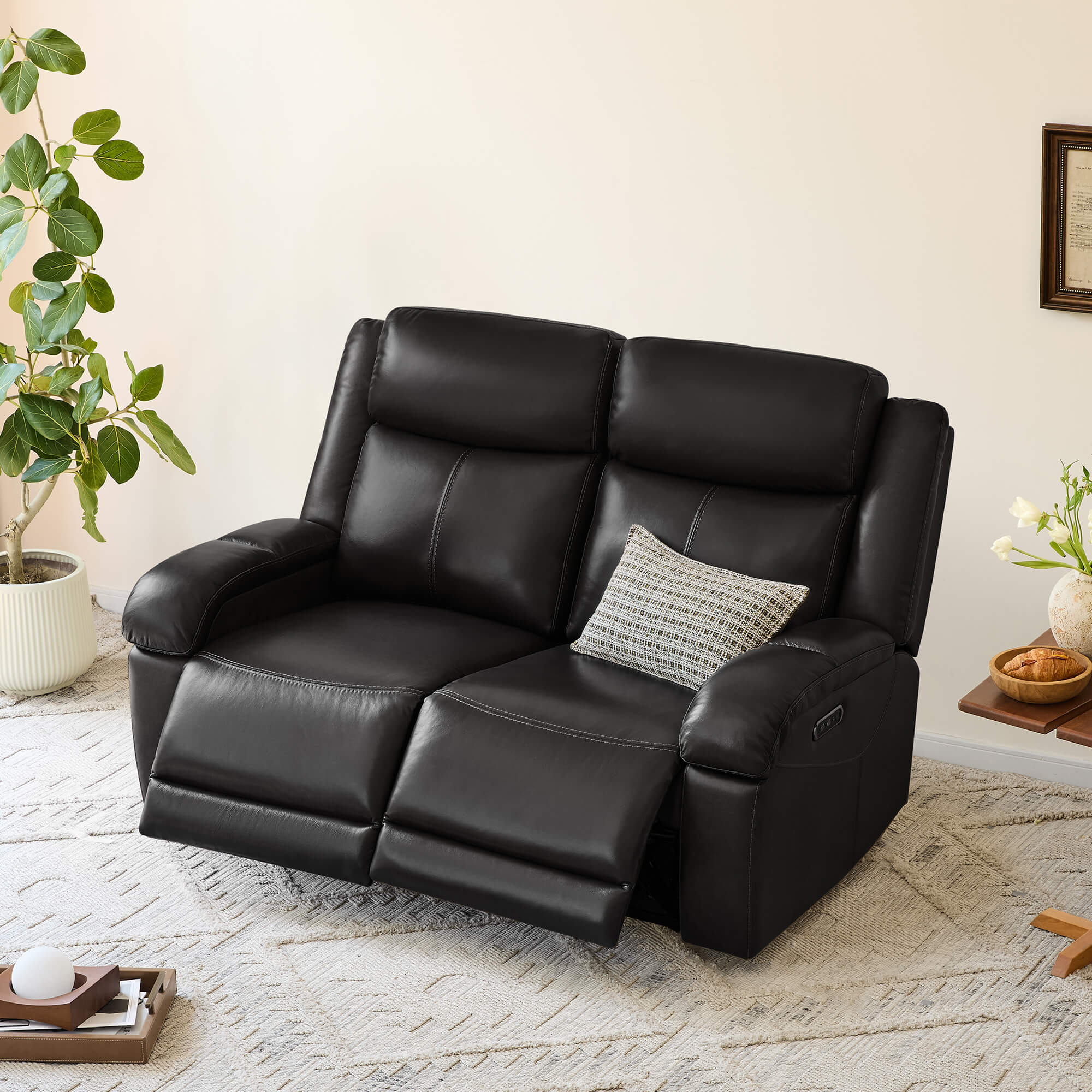 Isaac Genuine Leather Wall Hugger Power Reclining Sofa with Power Headrest - Image 160