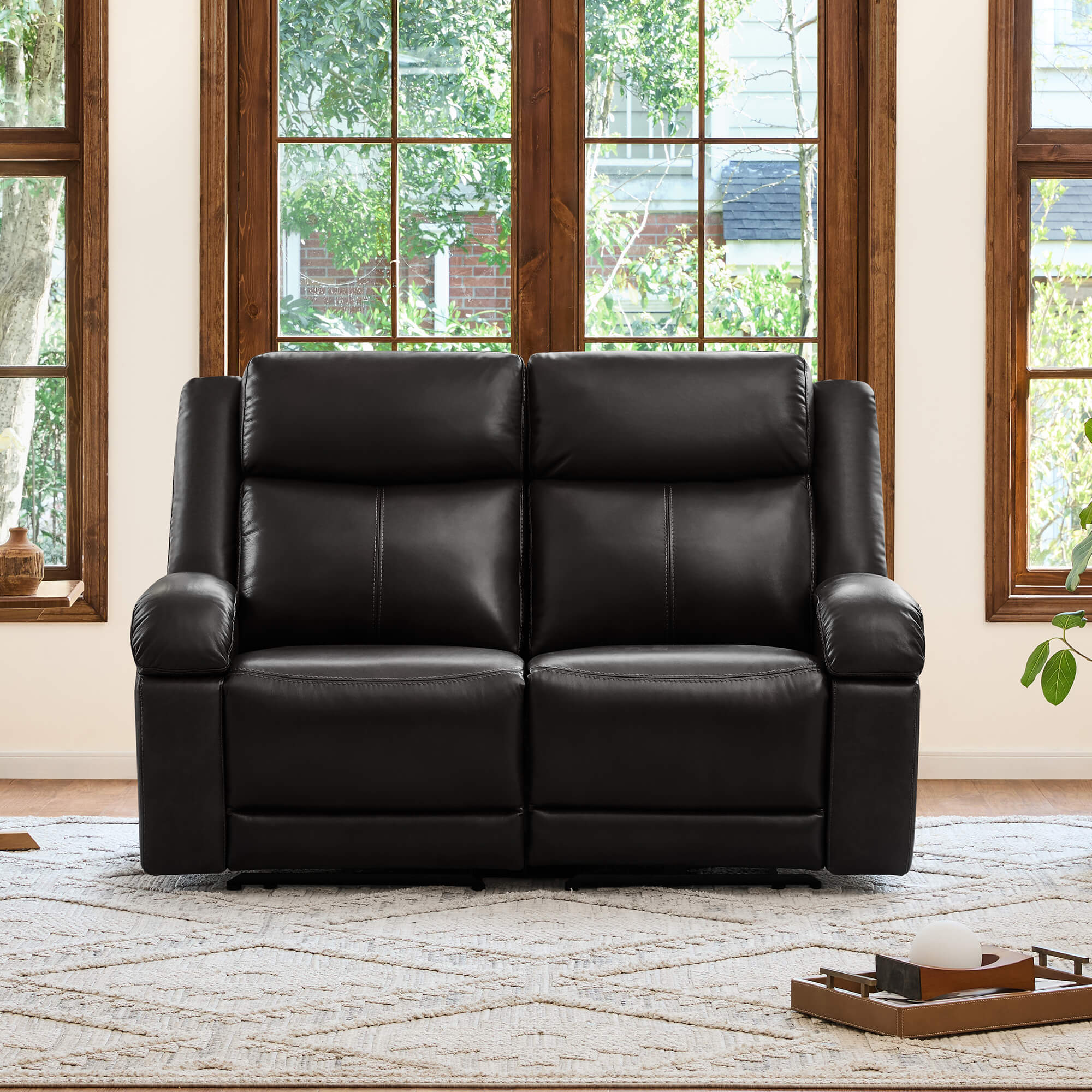 Isaac Genuine Leather Wall Hugger Power Reclining Sofa with Power Headrest - Image 162