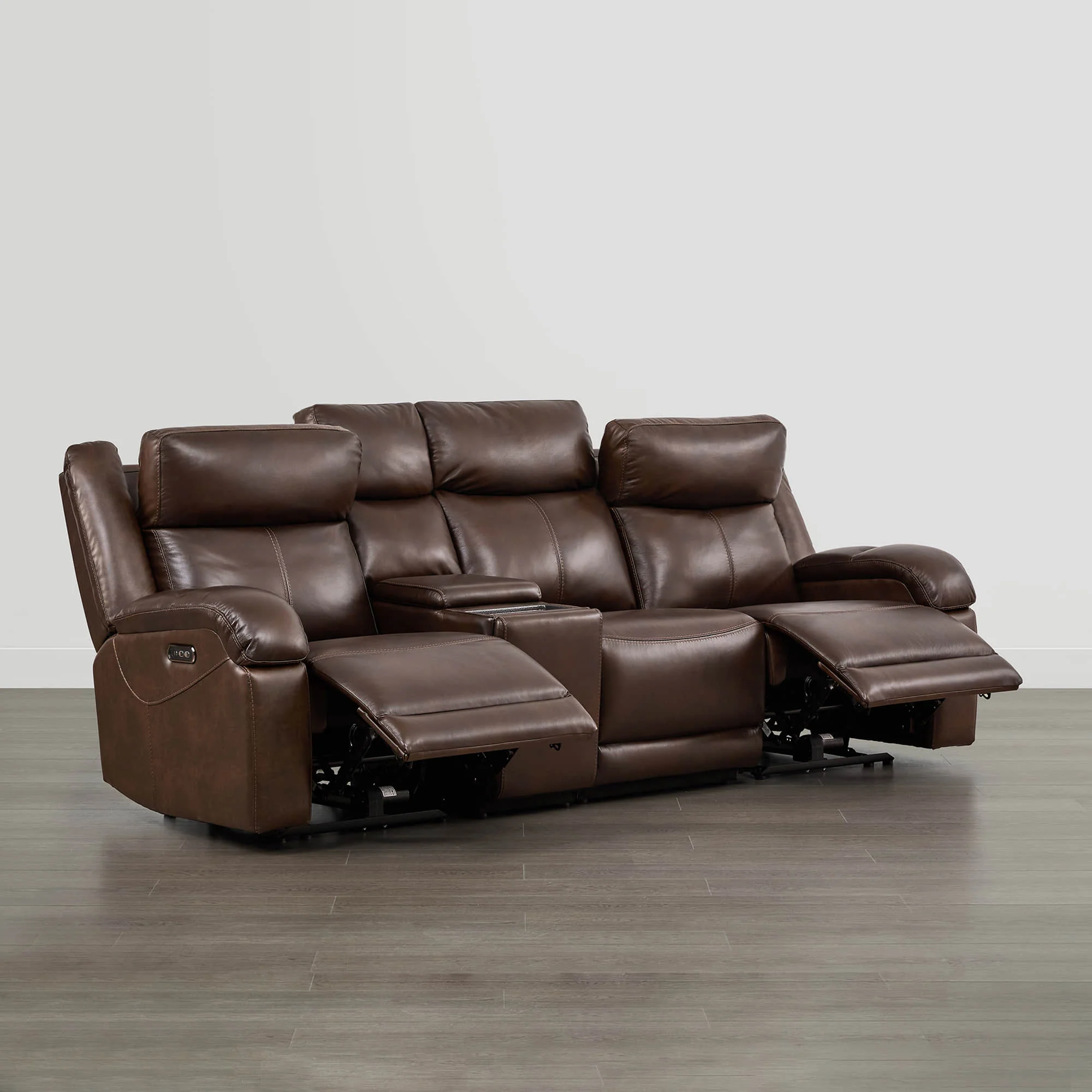 Isaac Genuine Leather Wall Hugger Power Reclining Sofa with Power Headrest - Image 22