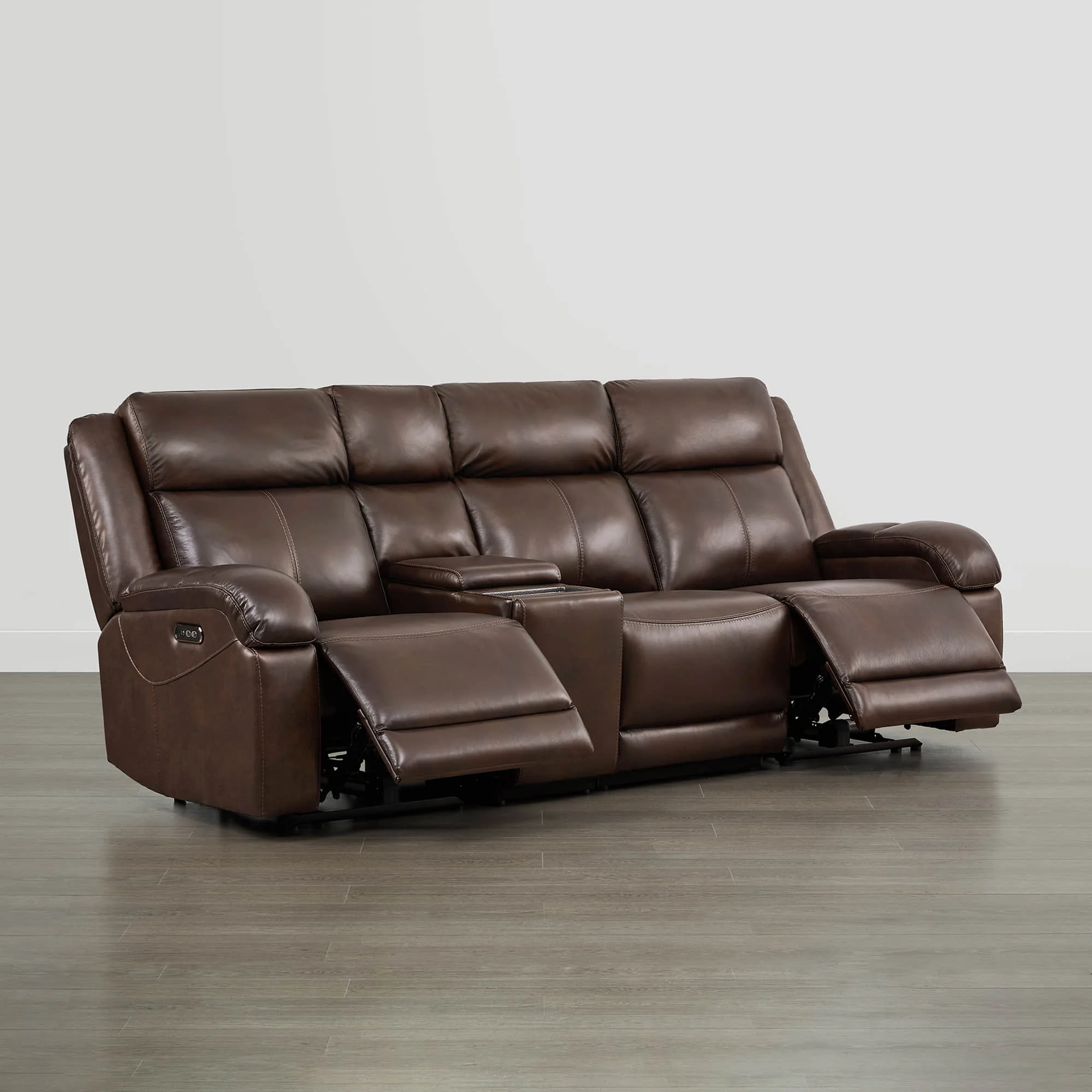 Isaac Genuine Leather Wall Hugger Power Reclining Sofa with Power Headrest - Image 33