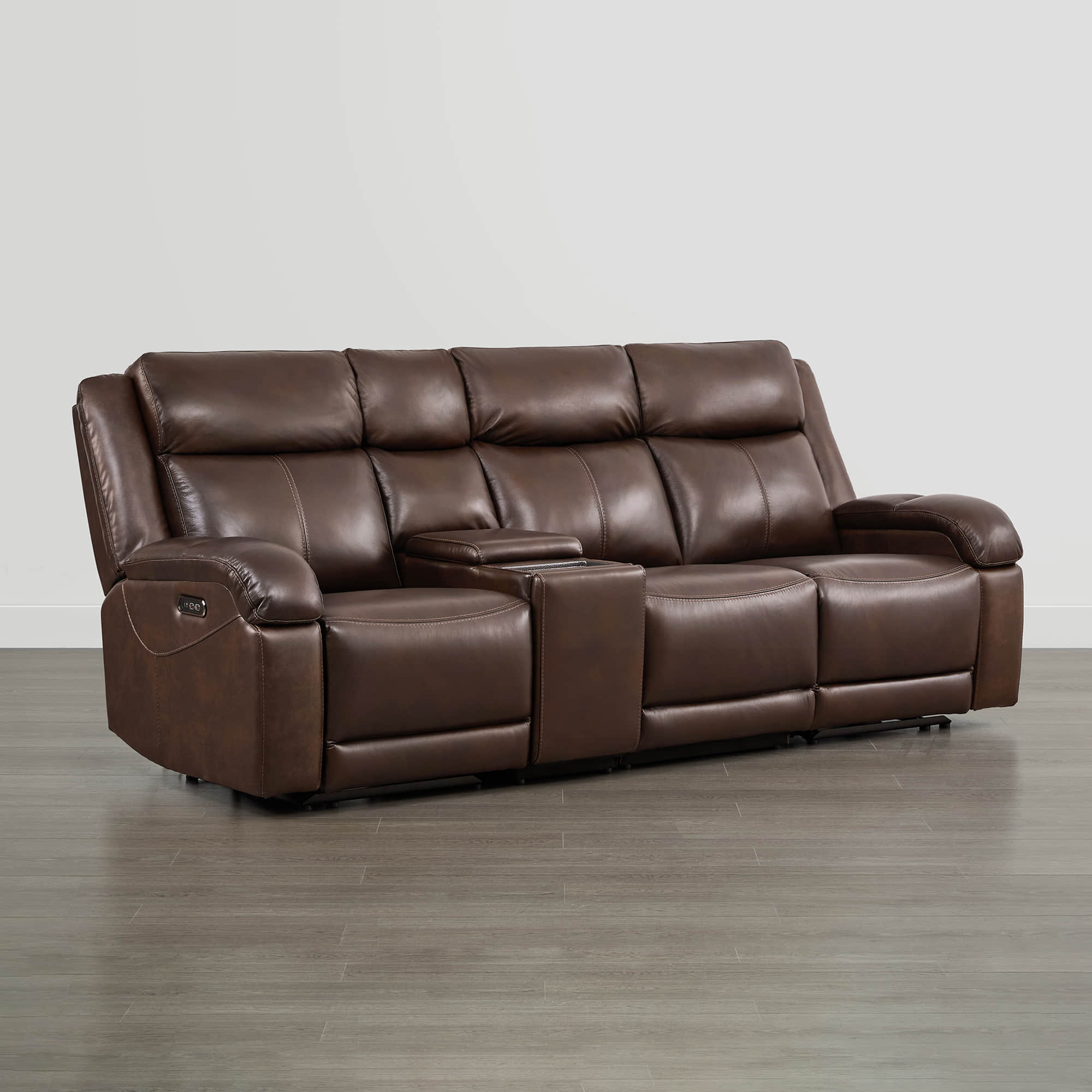 Isaac Genuine Leather Wall Hugger Power Reclining Sofa with Power Headrest - Image 44