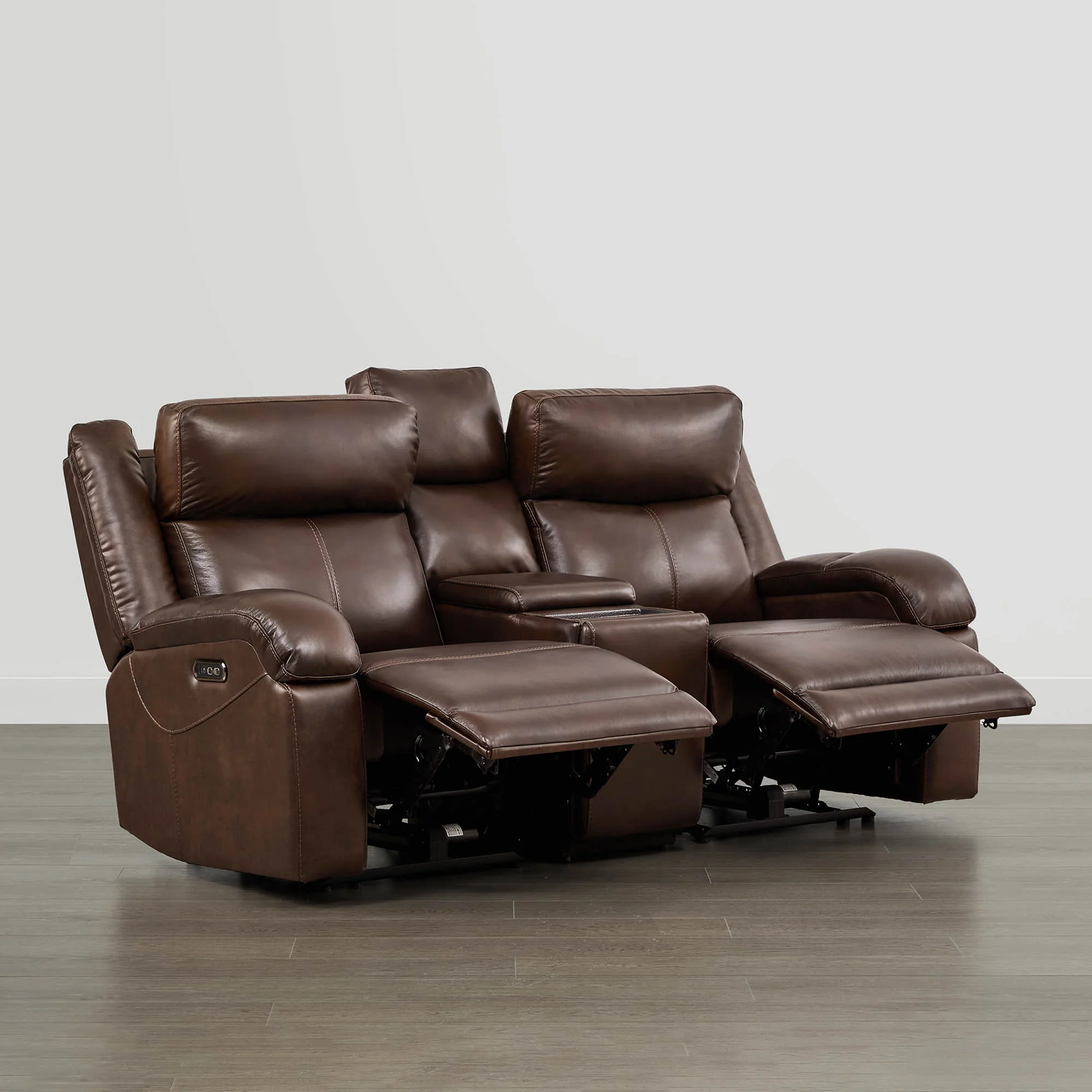Isaac Genuine Leather Wall Hugger Power Reclining Sofa with Power Headrest - Image 49