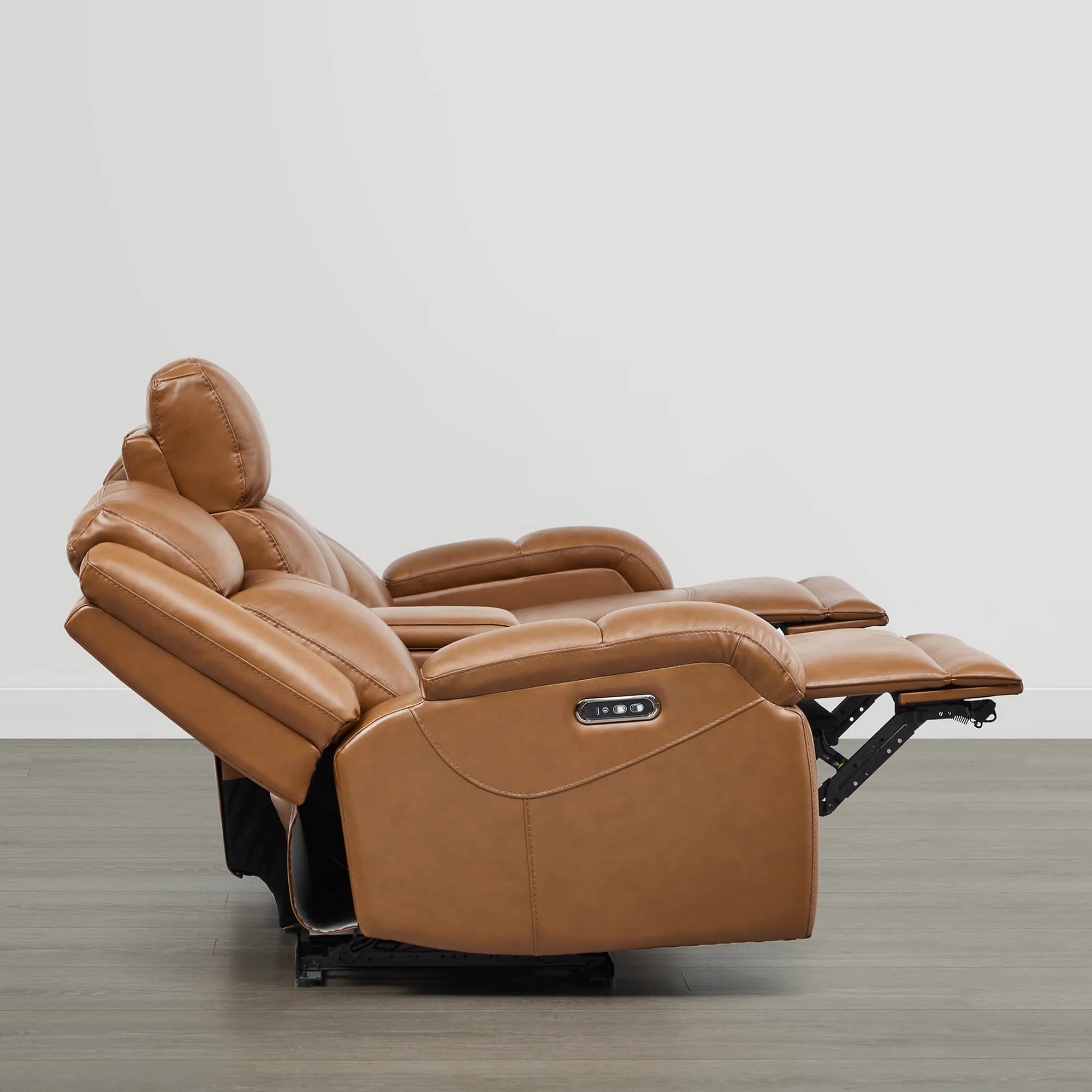 Isaac Genuine Leather Wall Hugger Power Reclining Sofa with Power Headrest - Image 58