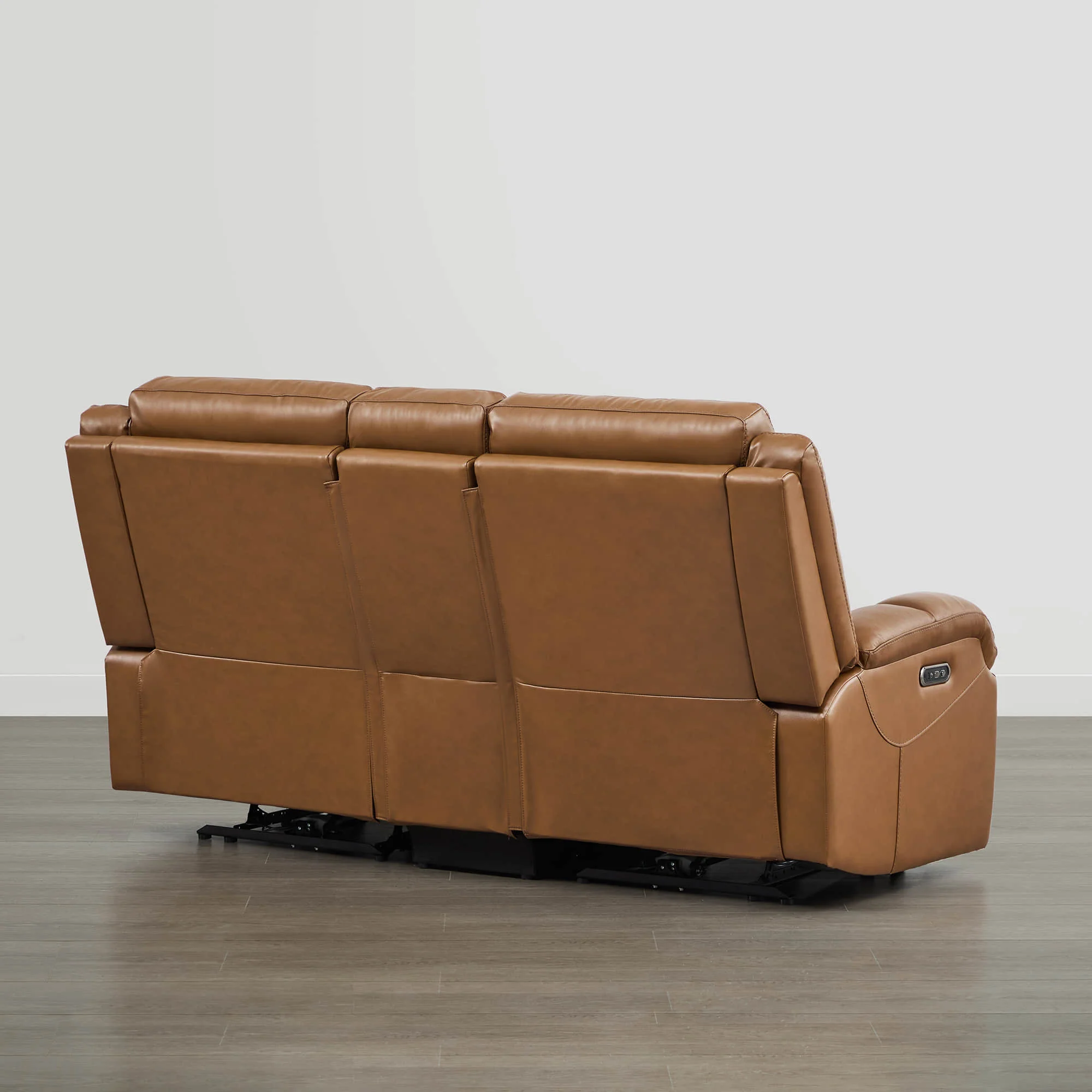 Isaac Genuine Leather Wall Hugger Power Reclining Sofa with Power Headrest - Image 67