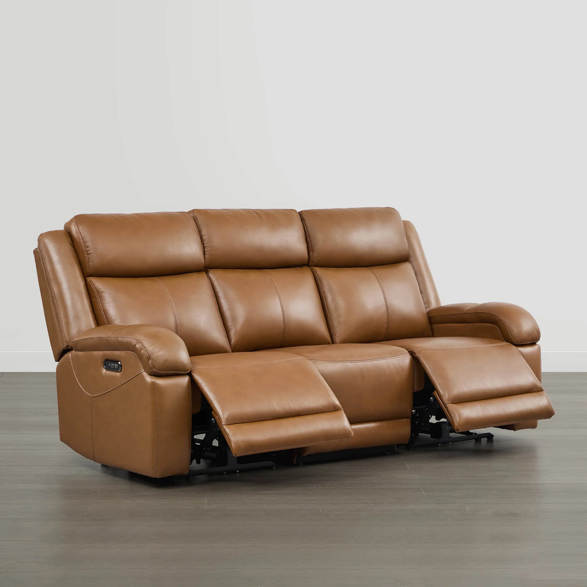 Isaac Genuine Leather Wall Hugger Power Reclining Sofa with Power Headrest - Image 71