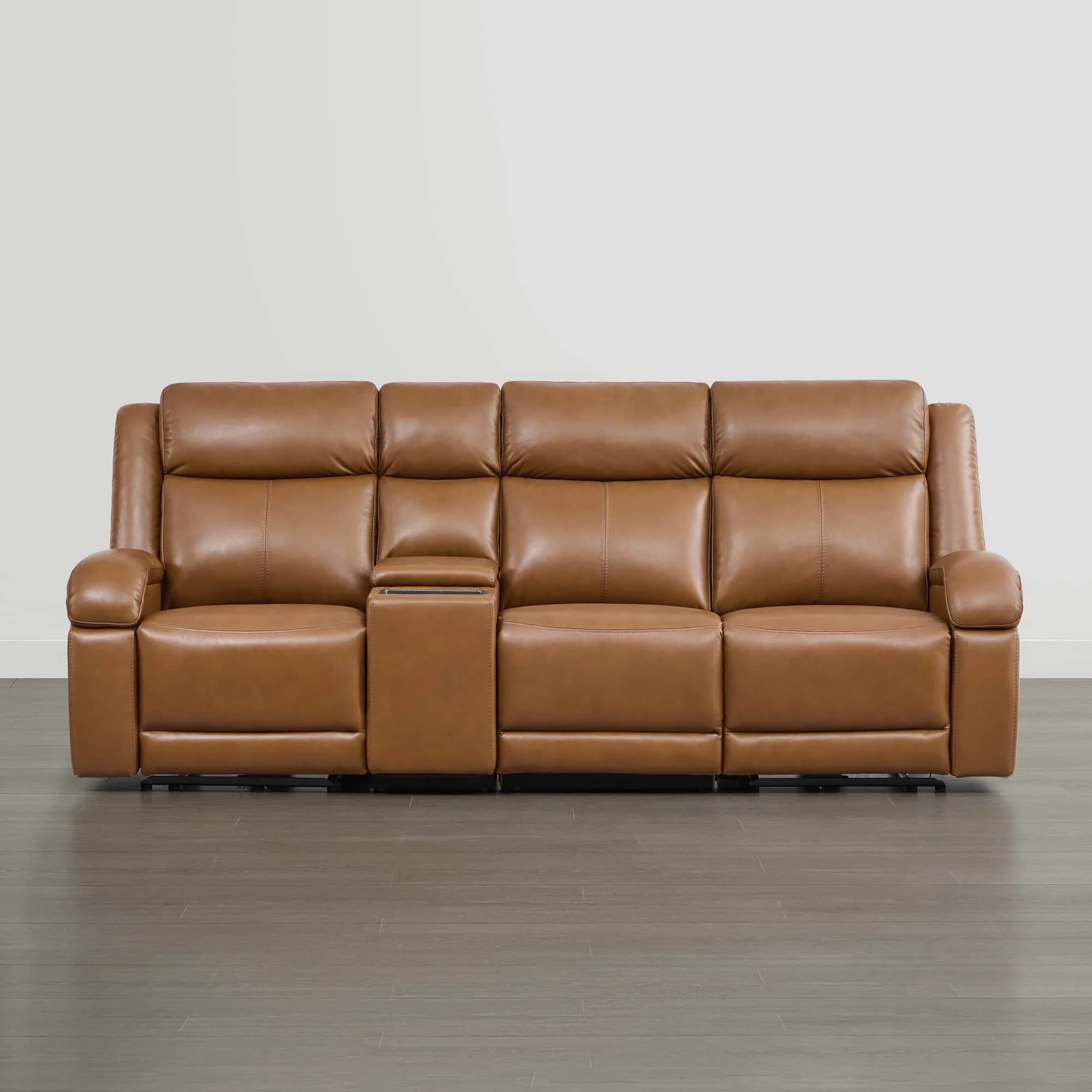 Isaac Genuine Leather Wall Hugger Power Reclining Sofa with Power Headrest - Image 73