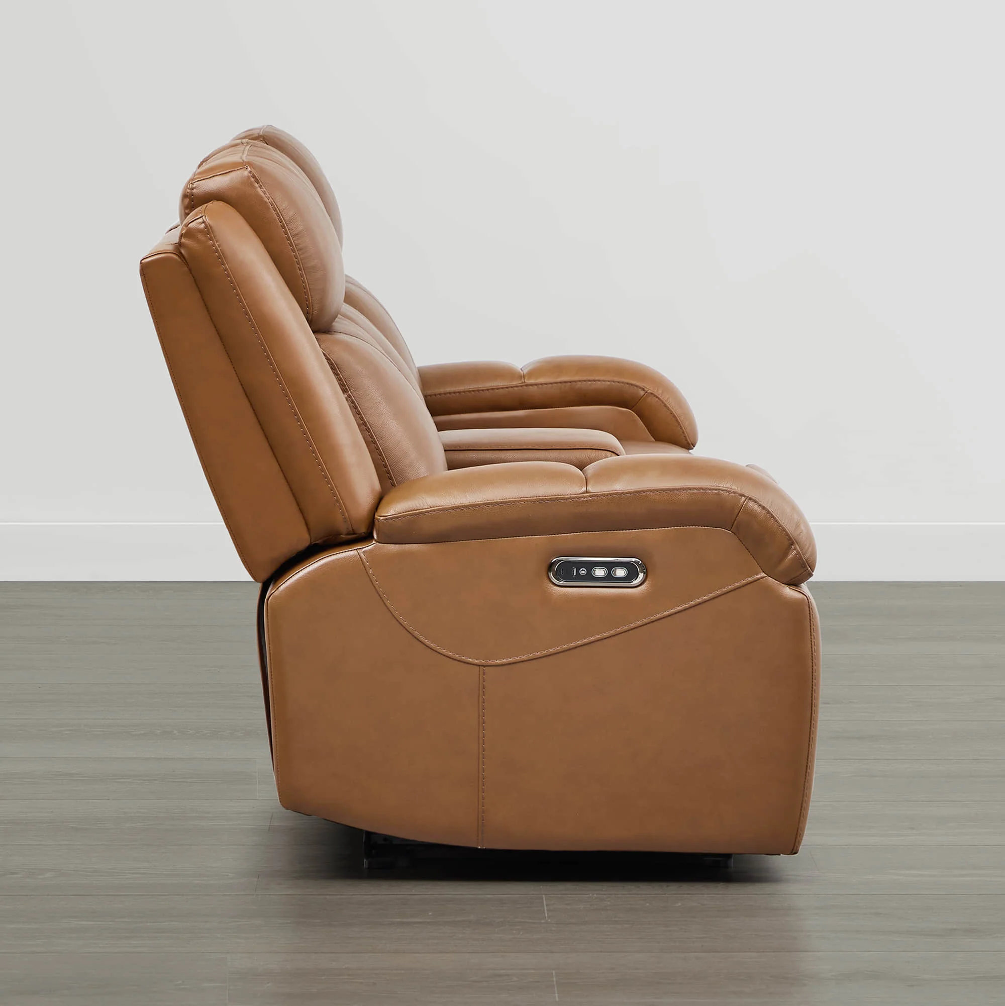 Isaac Genuine Leather Wall Hugger Power Reclining Sofa with Power Headrest - Image 74