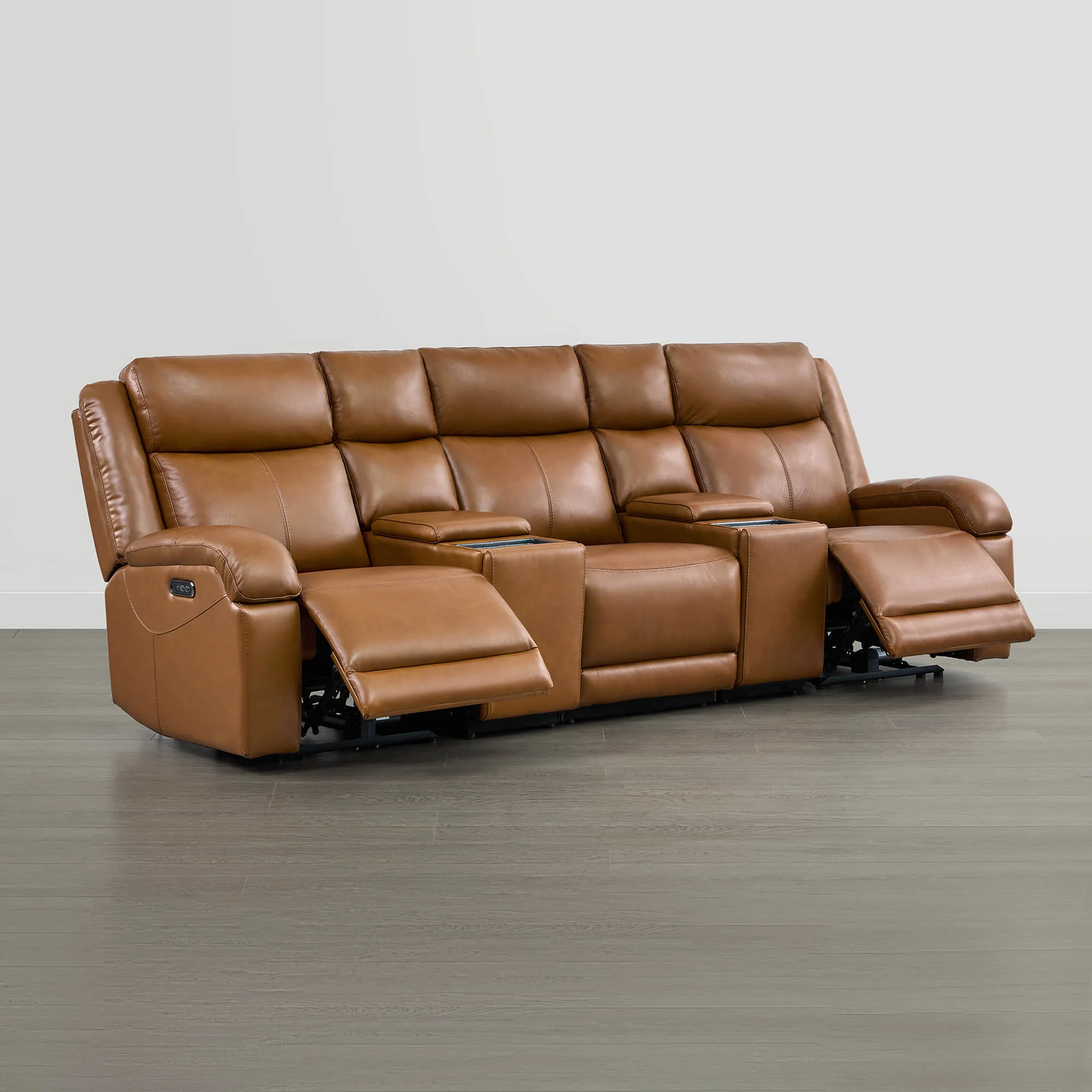 Isaac Genuine Leather Wall Hugger Power Reclining Sofa with Power Headrest - Image 81