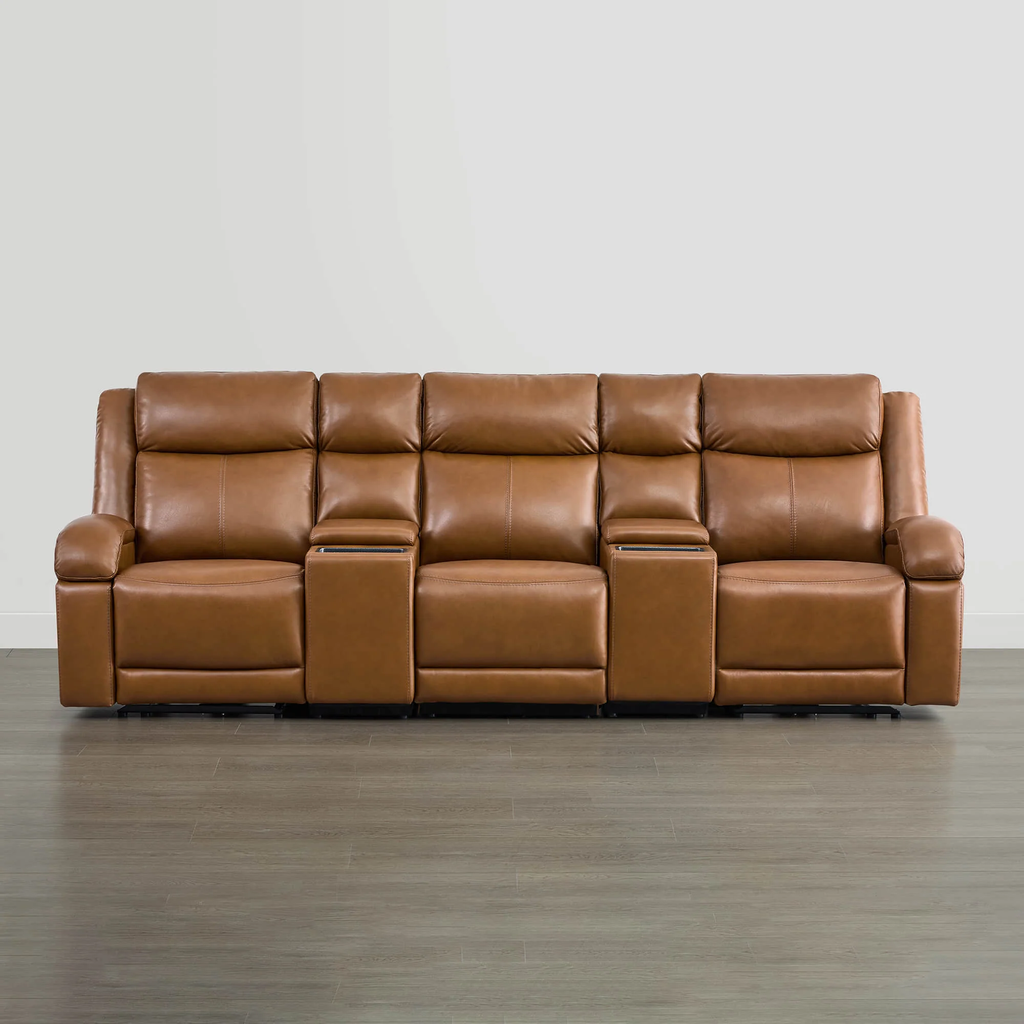 Isaac Genuine Leather Wall Hugger Power Reclining Sofa with Power Headrest - Image 82