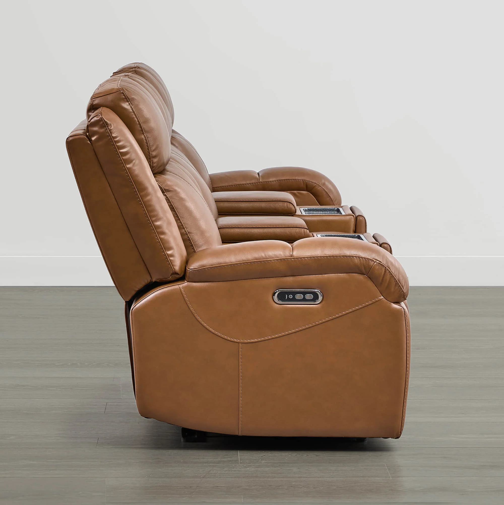 Isaac Genuine Leather Wall Hugger Power Reclining Sofa with Power Headrest - Image 97