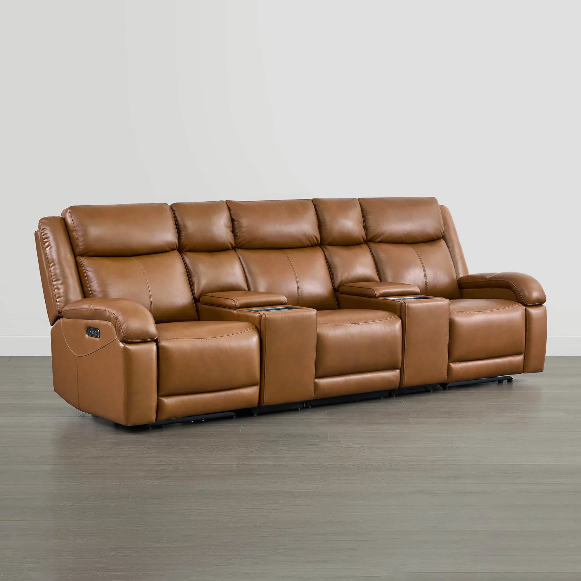Isaac Genuine Leather Wall Hugger Power Reclining Sofa with Power Headrest - Image 98