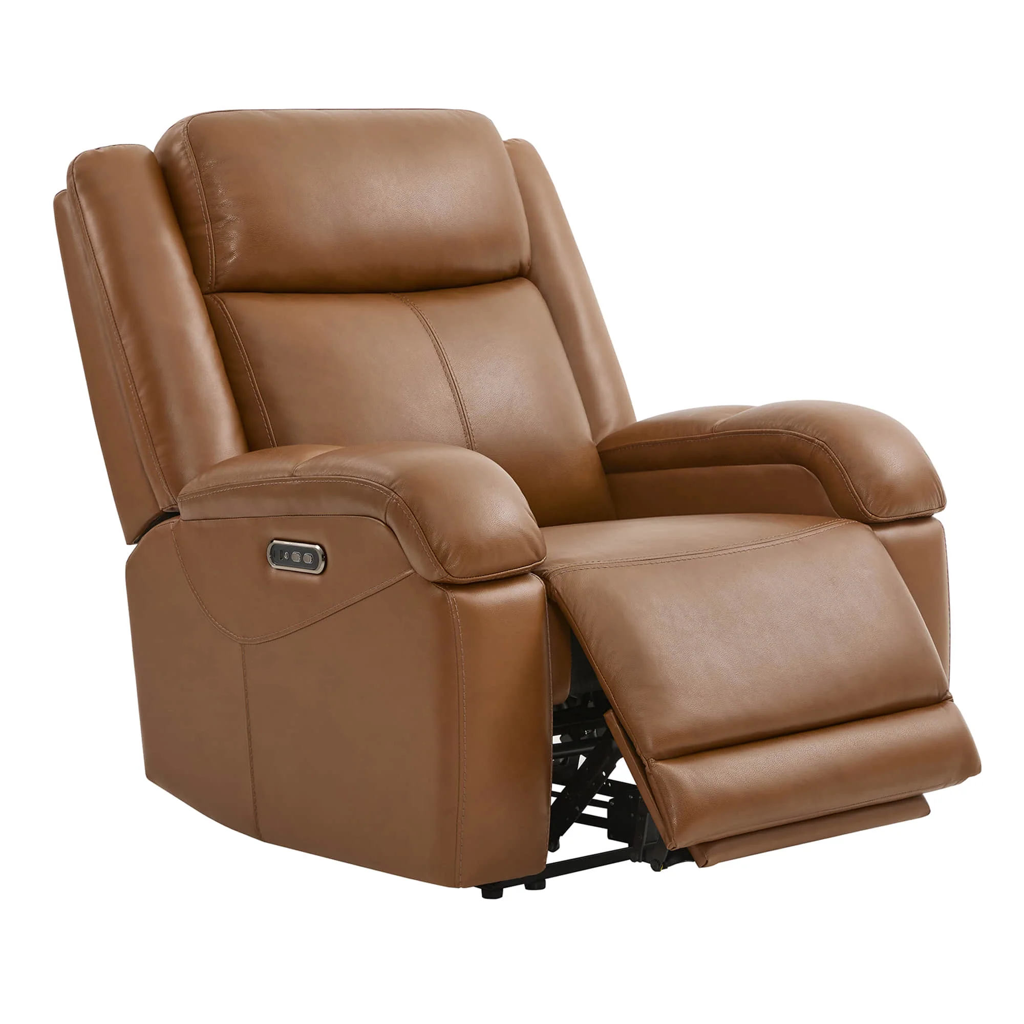 Isaac Genuine Leather Wall Hugger Power Recliner with Power Headrest - Image 80