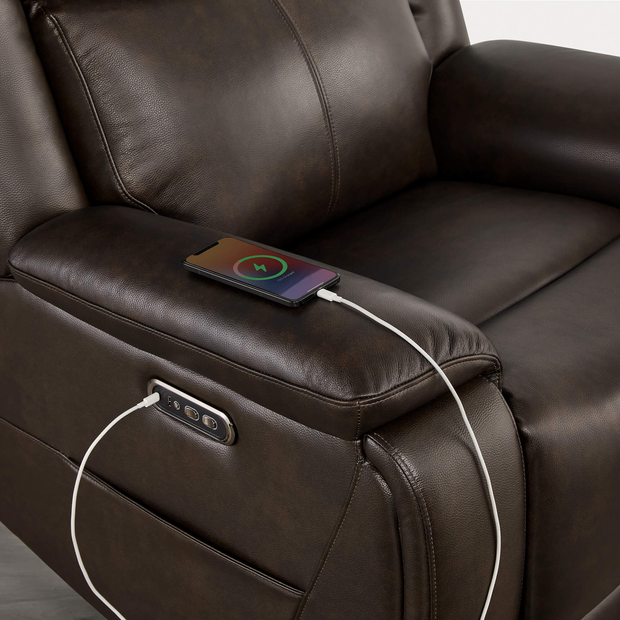 Isaac Zero Wall hugger Power Recliner with Cup Holder - Image 23