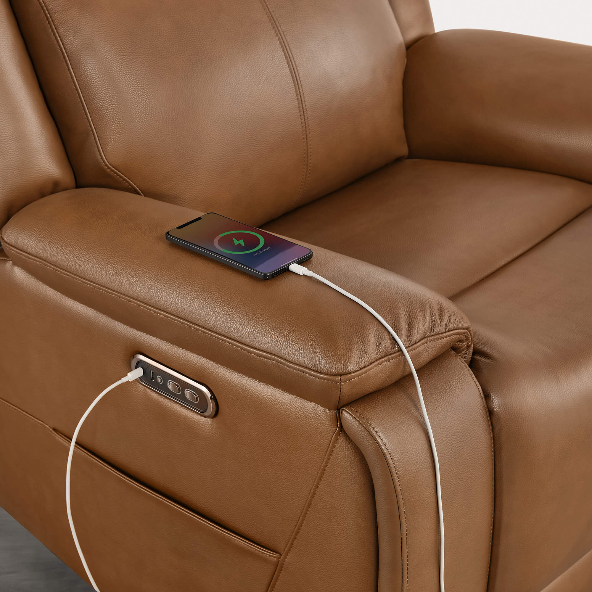 Isaac Zero Wall hugger Power Recliner with Cup Holder - Image 36