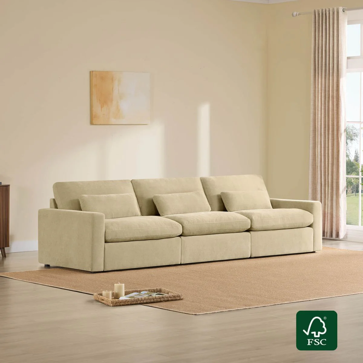 Ivy 3-Seat Performance Fabric Modular Sofa - Image 4