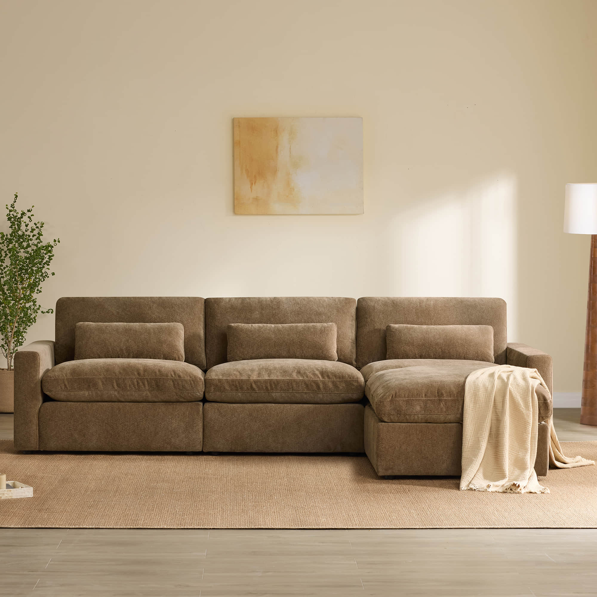 Ivy 4-Seat Performance Fabric Modular Sectional Sofa - Image 14