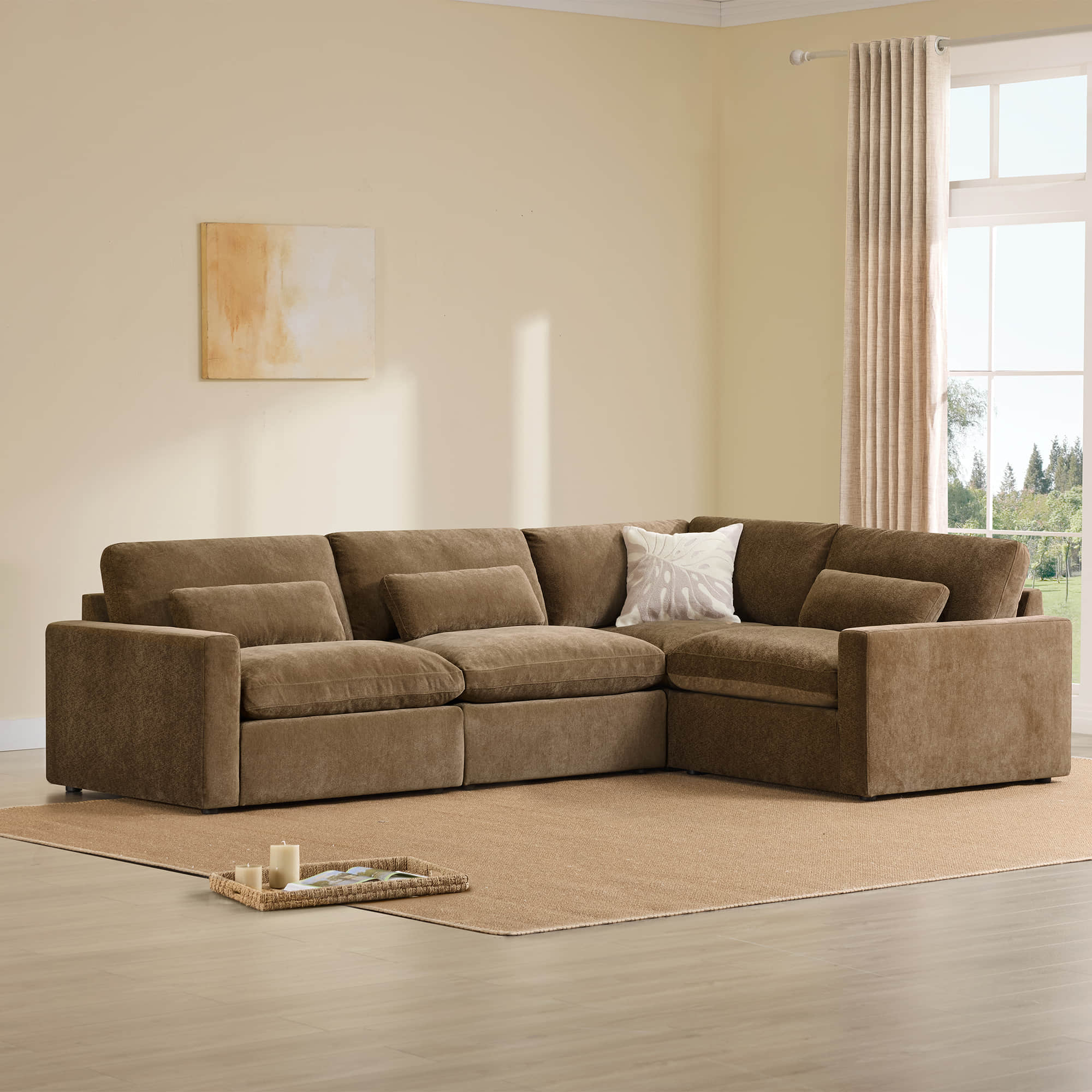 Ivy 4-Seat Performance Fabric Modular Sectional Sofa - Image 15