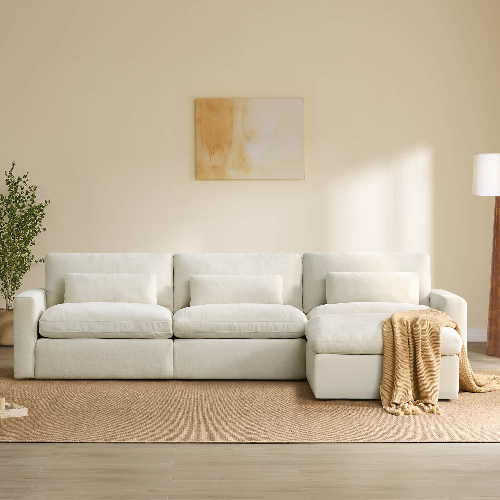 Ivy 4-Seat Performance Fabric Modular Sectional Sofa - Image 3