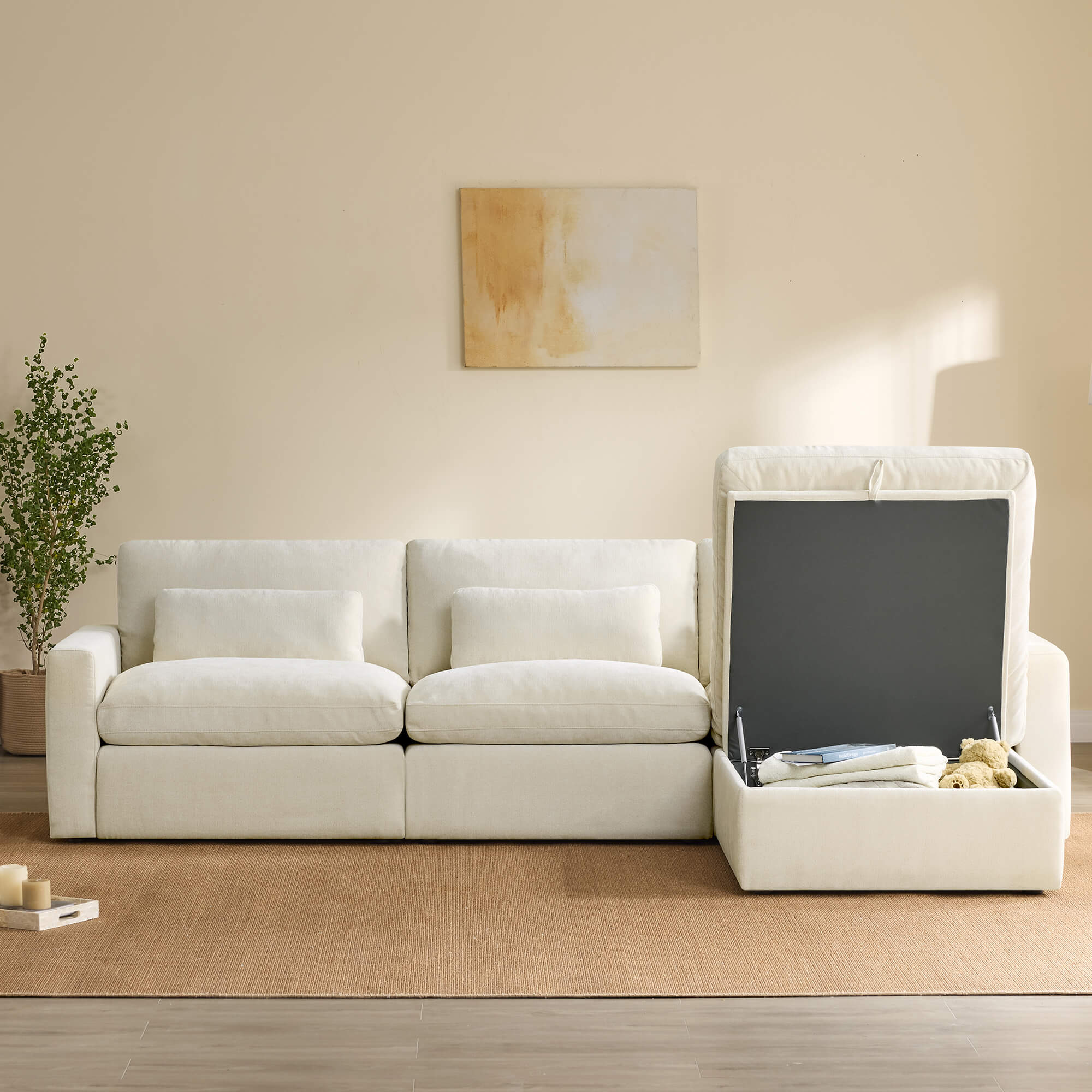 Ivy 4-Seat Performance Fabric Modular Sectional Sofa - Image 44