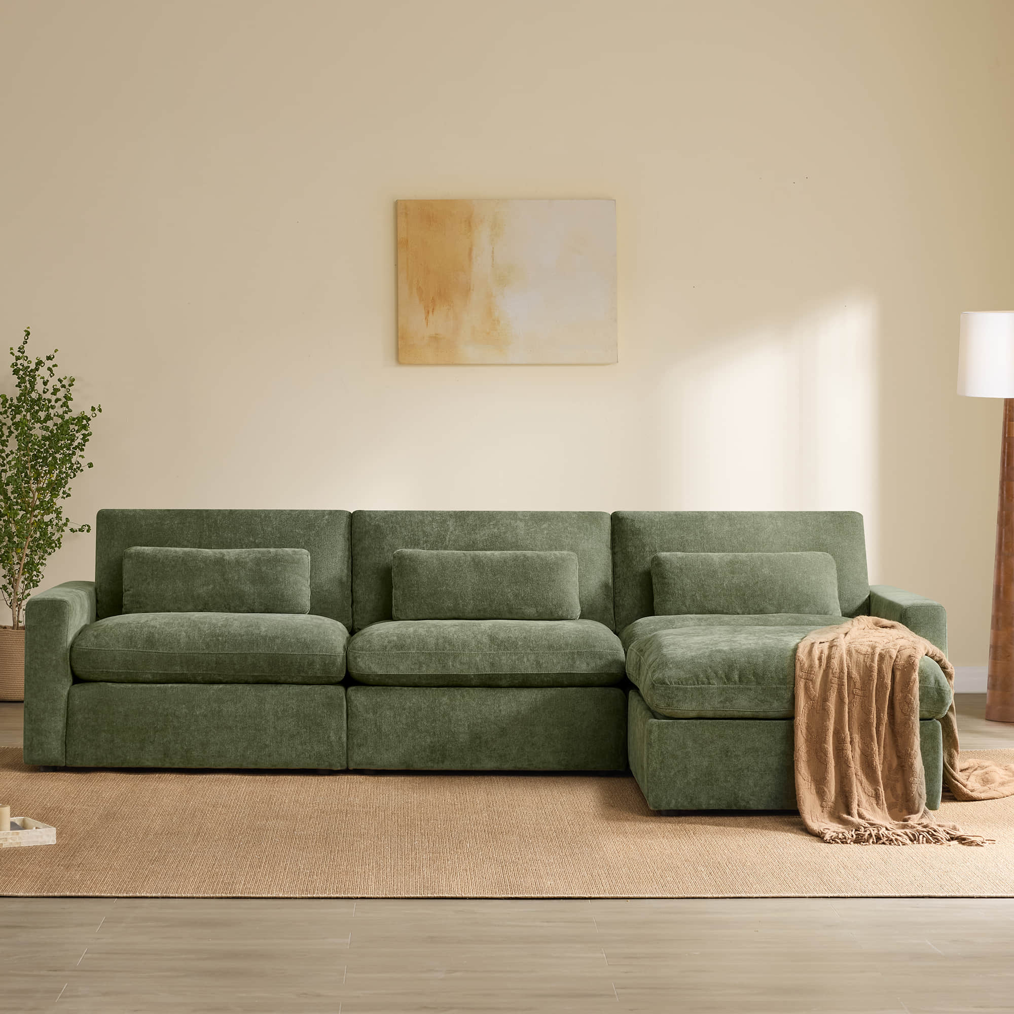 Ivy 4-Seat Performance Fabric Modular Sectional Sofa - Image 5